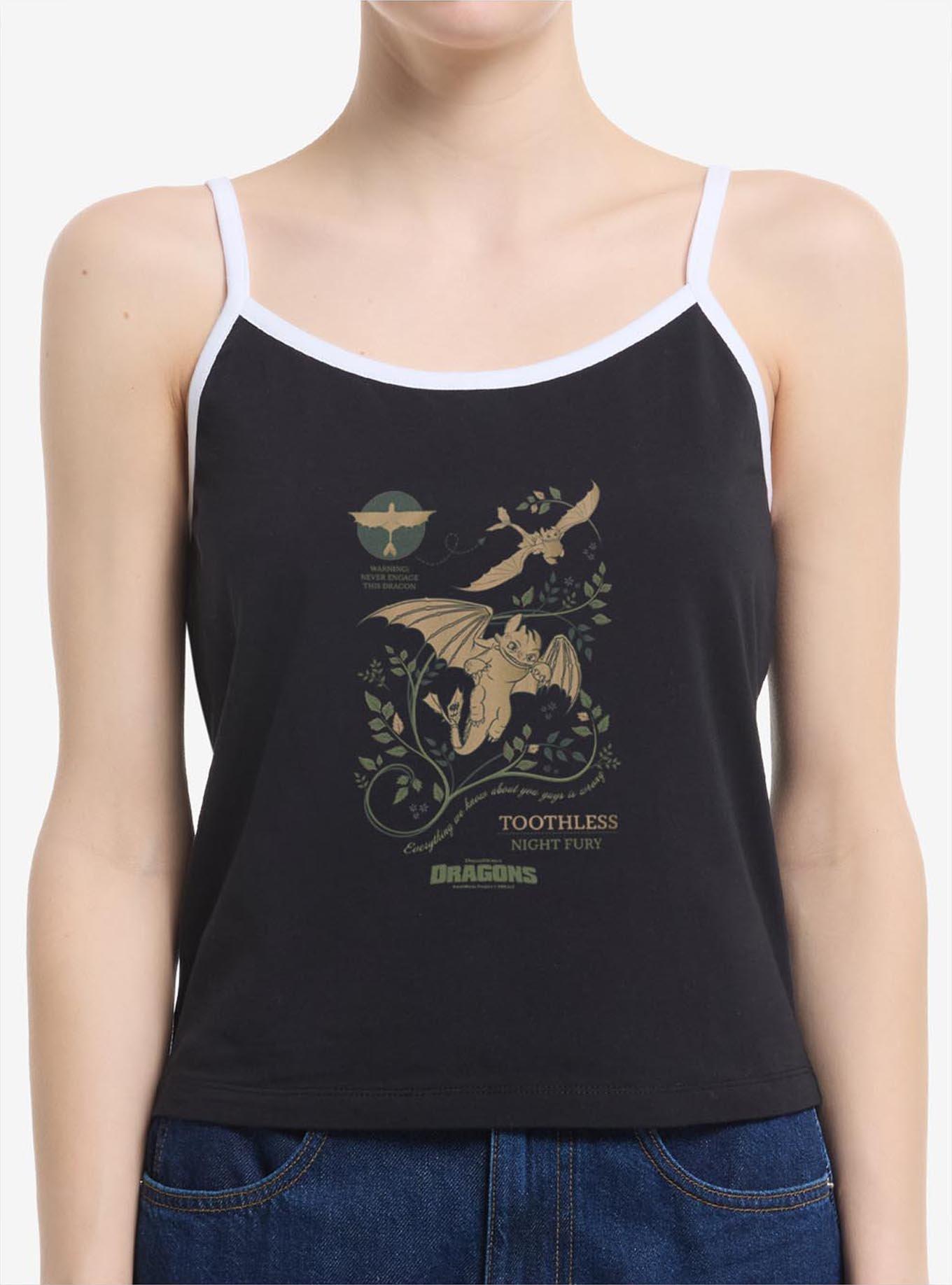 How To Train Your Dragon Toothless Warning Girls Cami Tank