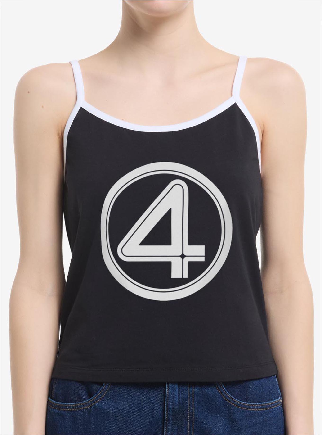 Marvel Fantastic Four Logo Girls Cami Tank, BLACK, hi-res