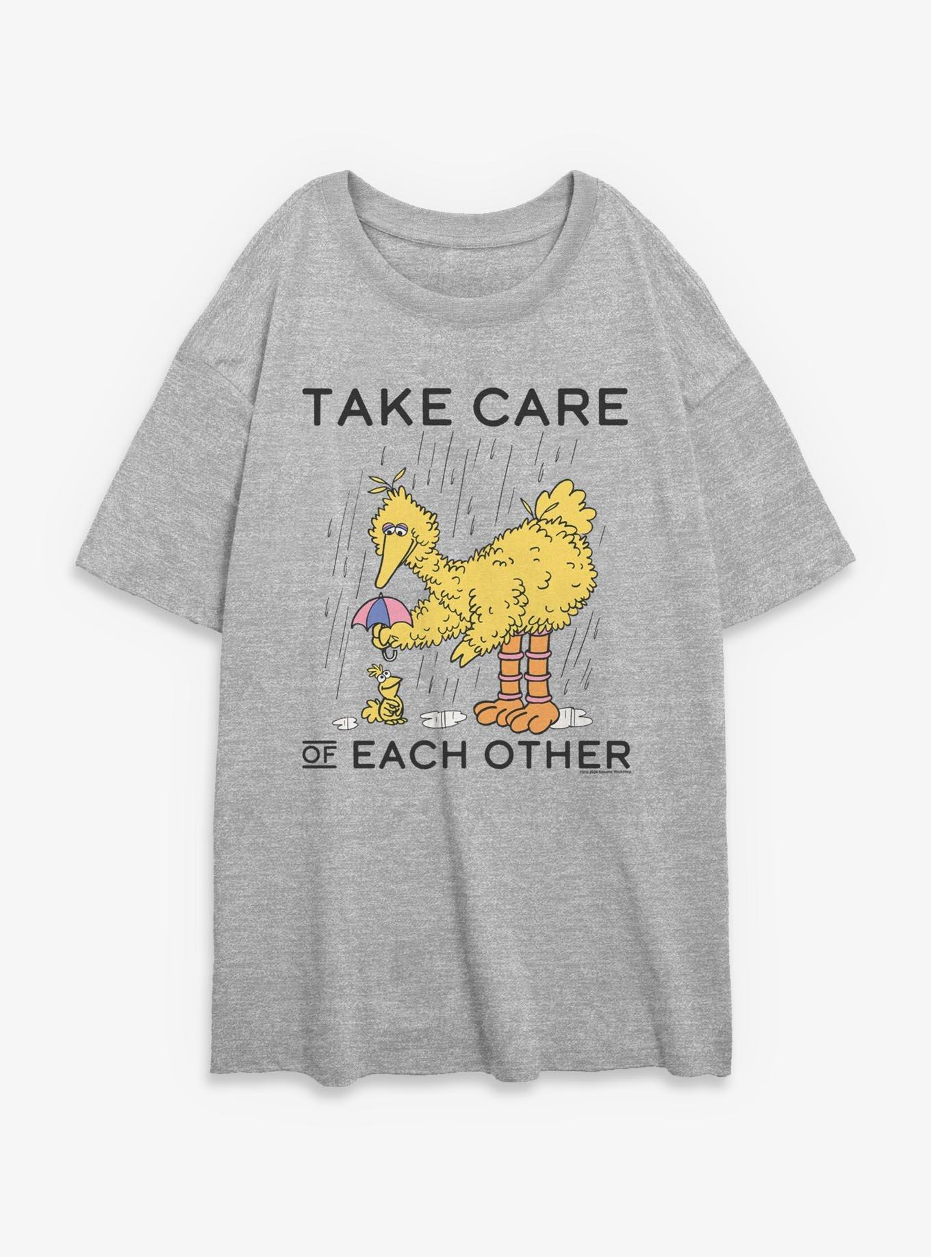 Sesame Street Take Care Of Each Other Girls Oversized T-Shirt