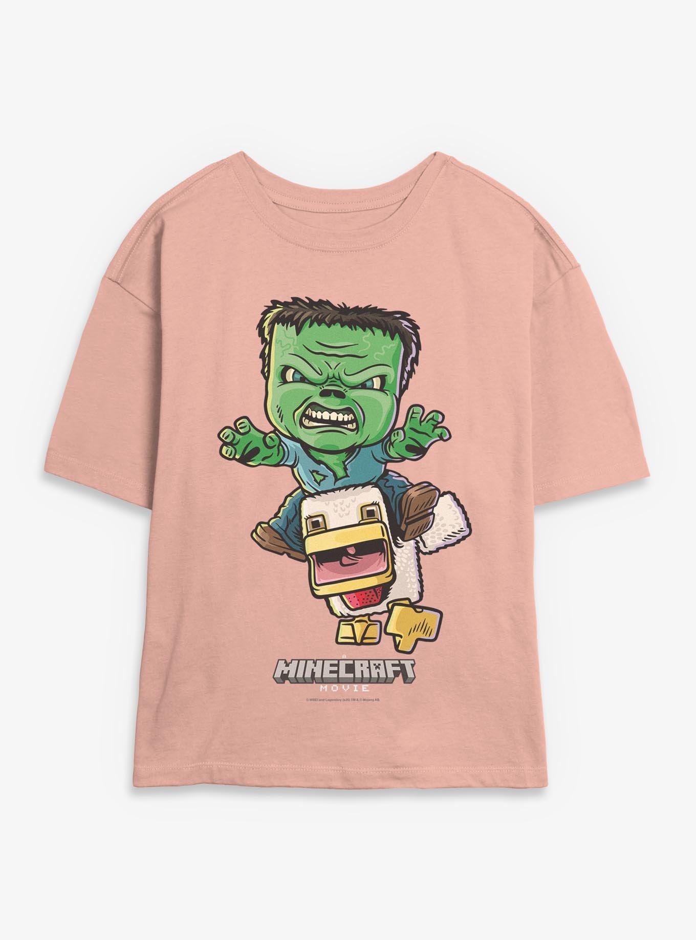 A Minecraft Movie Chicken Jockey Girls Skimmer T-Shirt, , hi-res