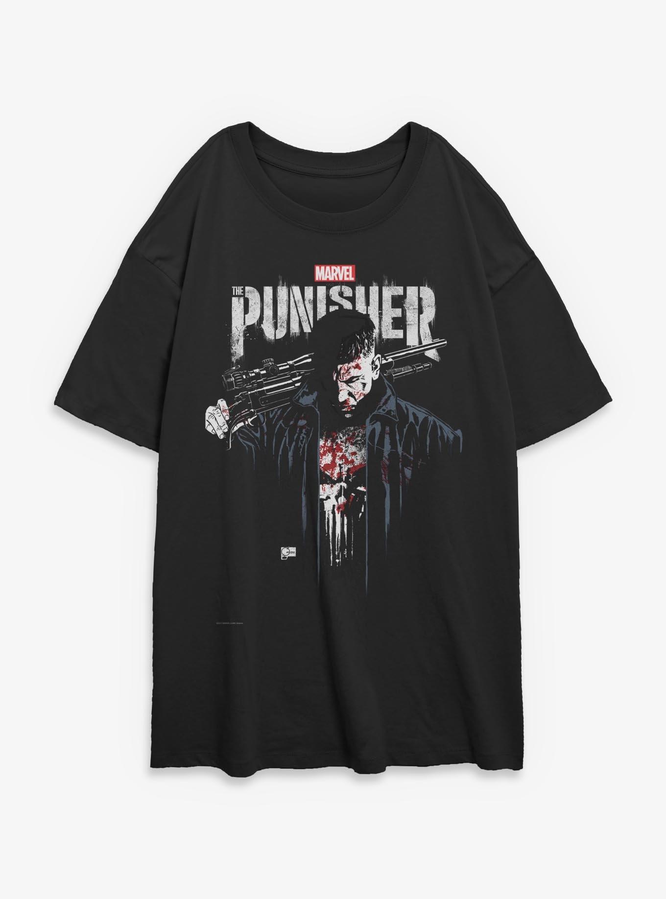 Marvel Punisher Downfall Girls Oversized T-Shirt