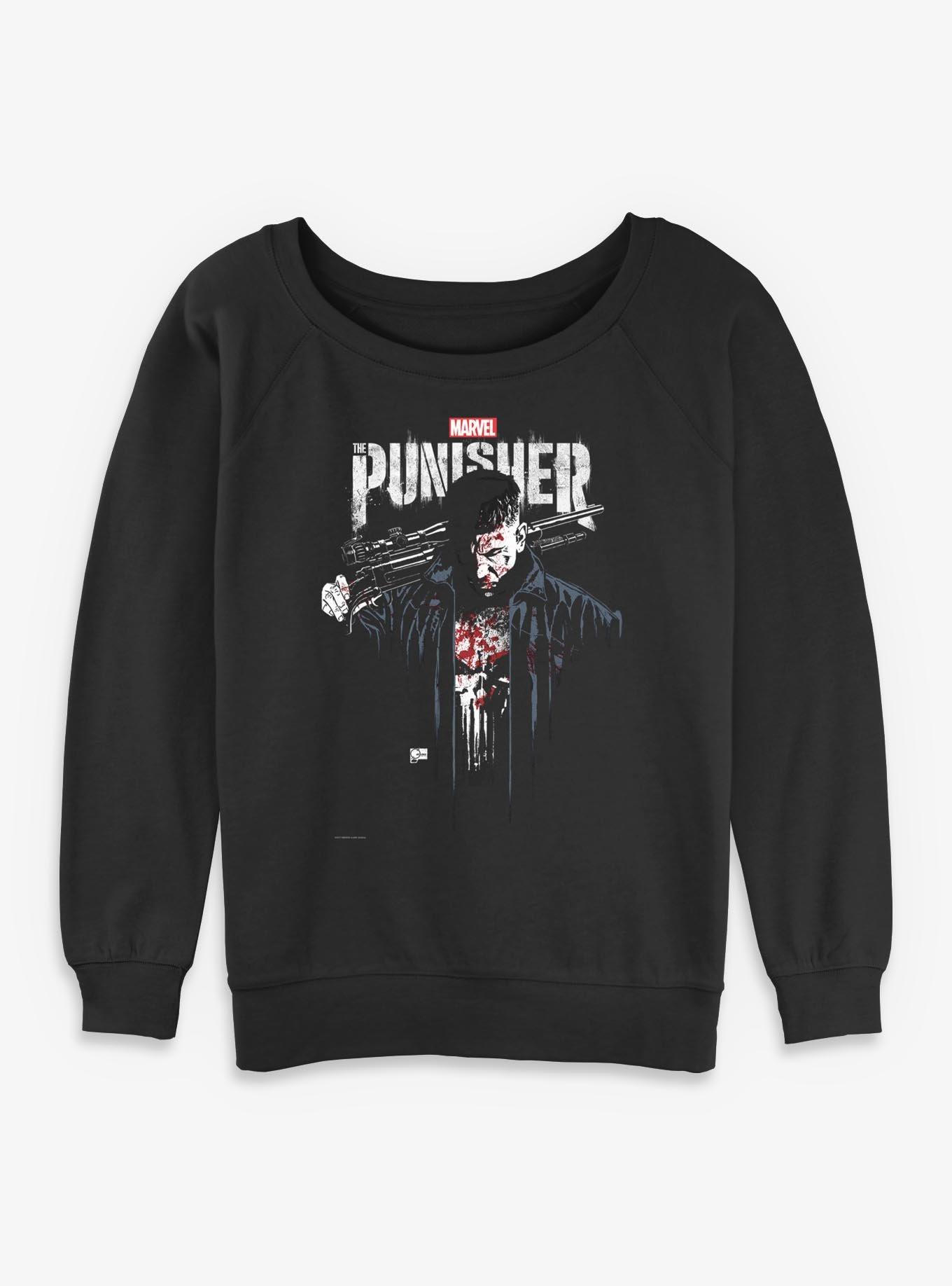NULL Marvel Punisher Downfall Girls Slouchy Sweatshirt