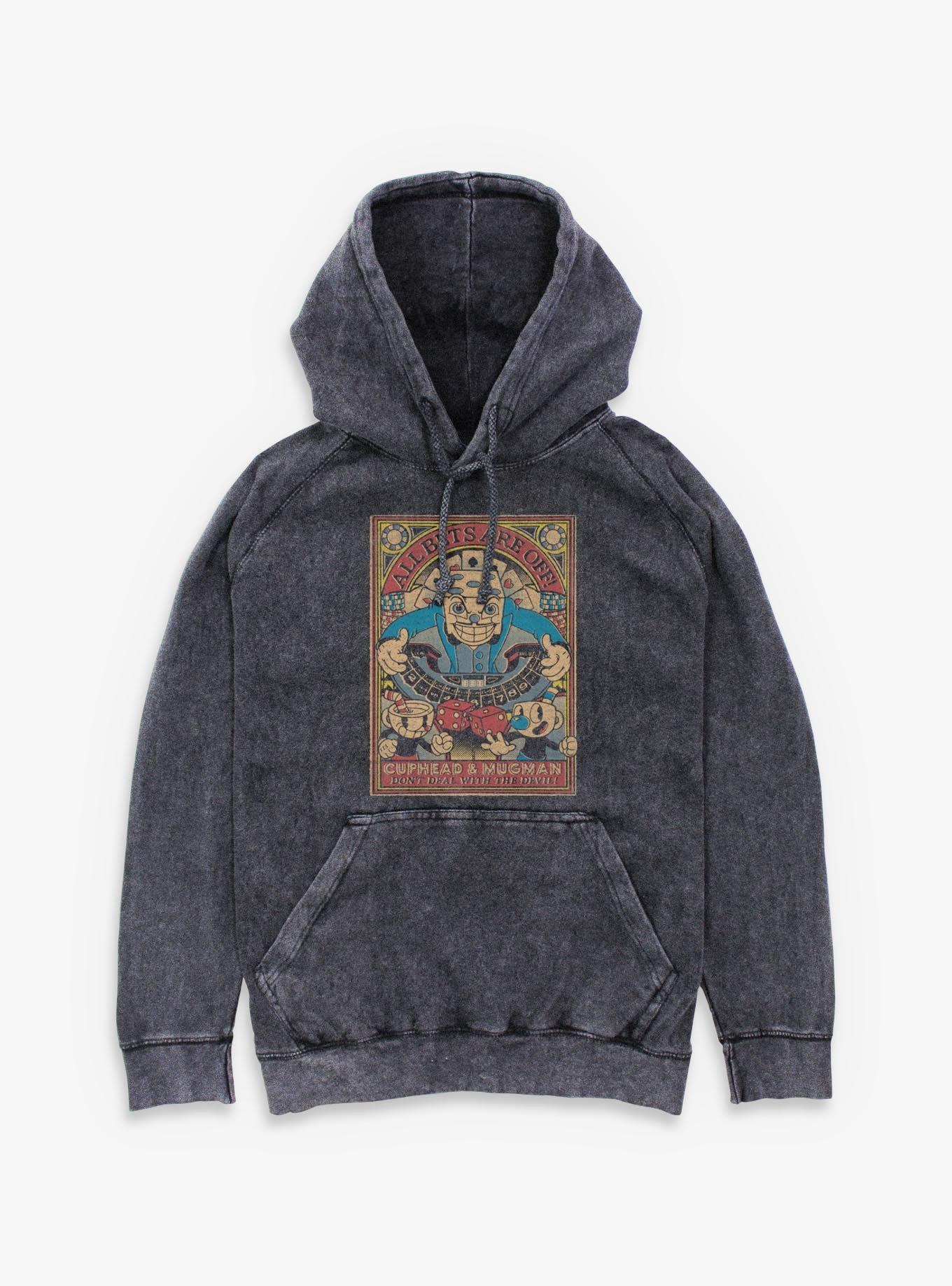 Cuphead All Bets Are Off Mineral Wash Hoodie, , hi-res
