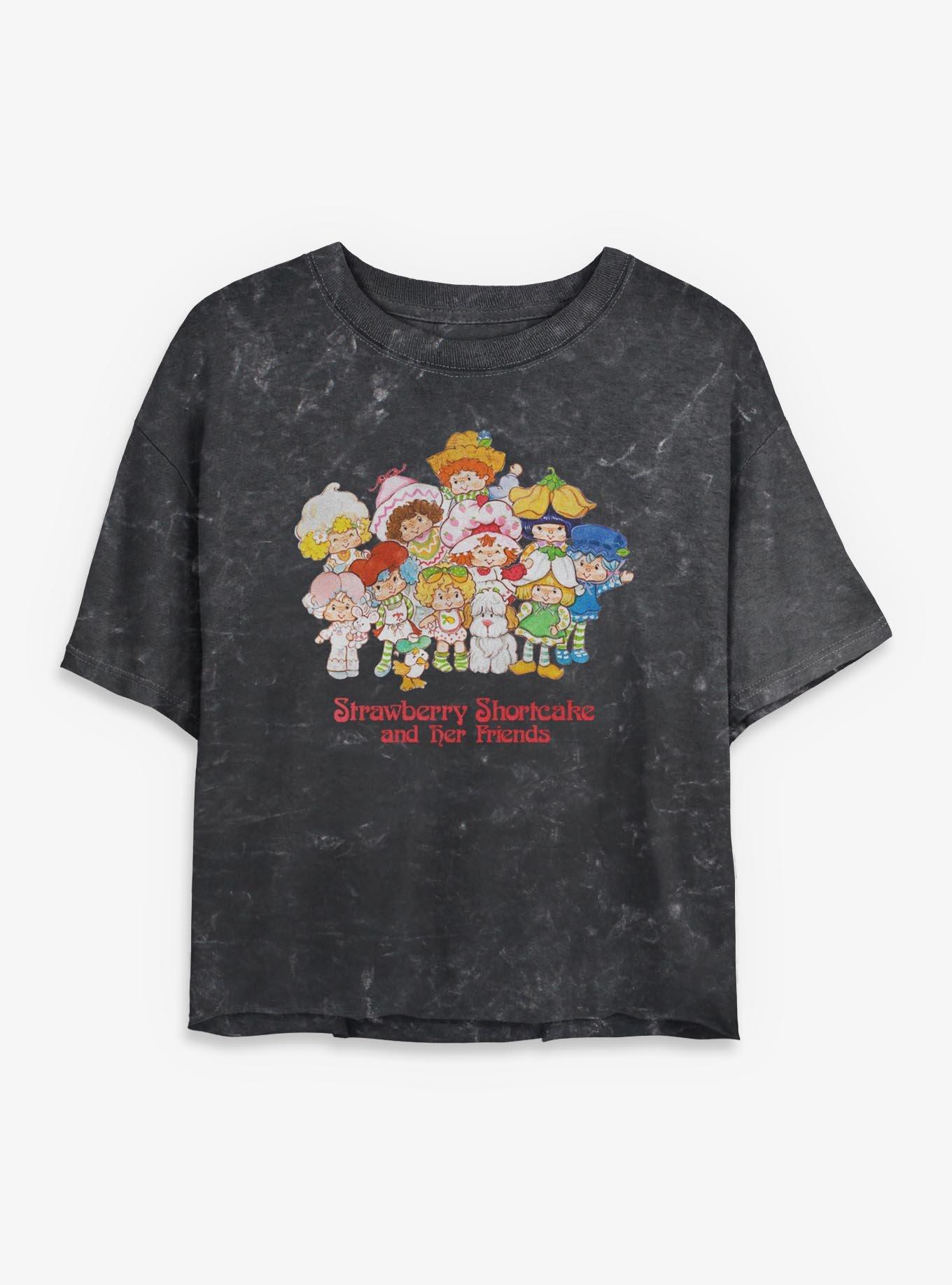 Strawberry Shortcake Strawberry And Her Friends Girls Mineral Wash Crop T-Shirt, , hi-res