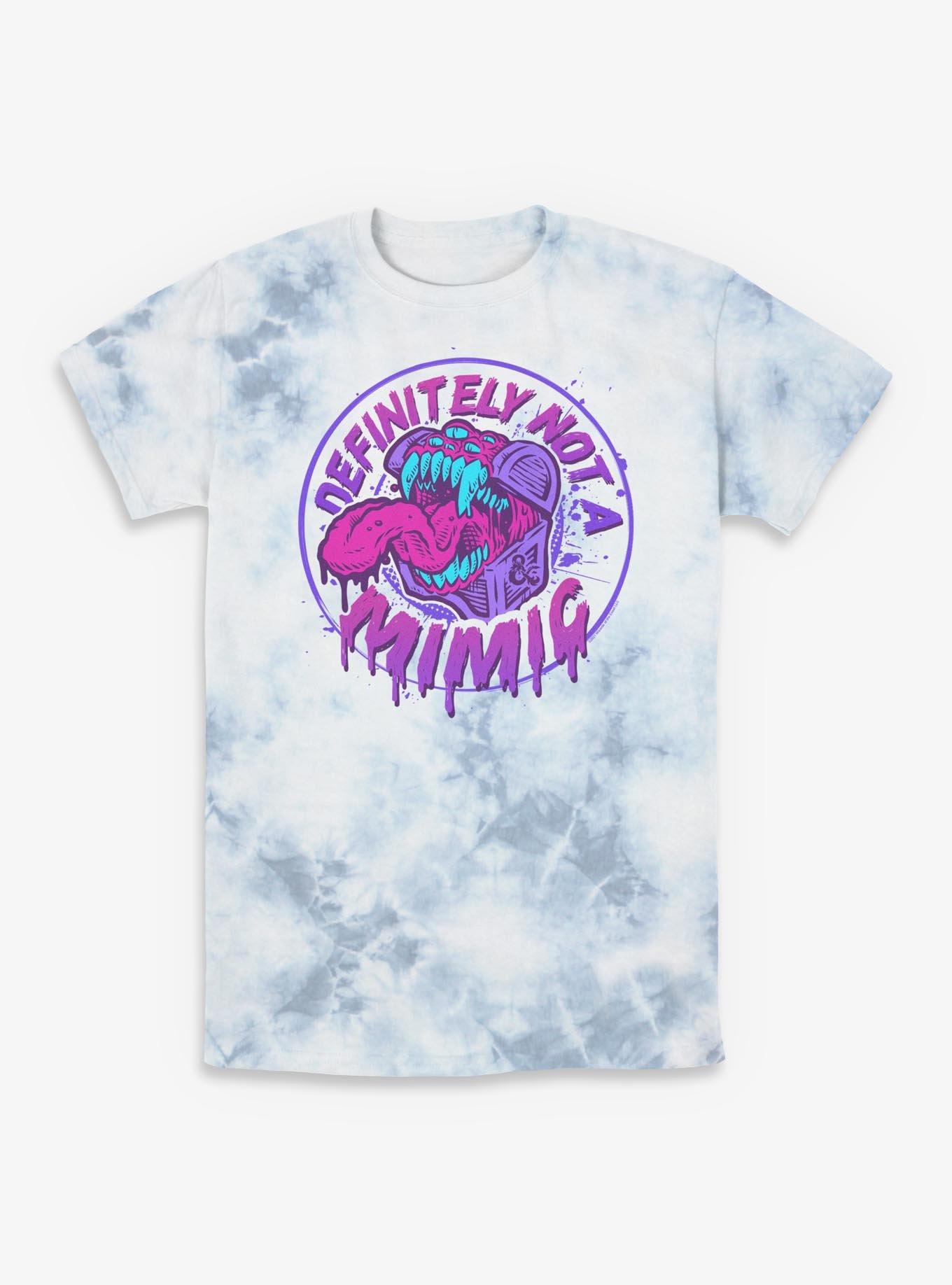 NULL Dungeons & Dragons Defintely Not A Mimic Badge Tie-Dye T-Shirt
