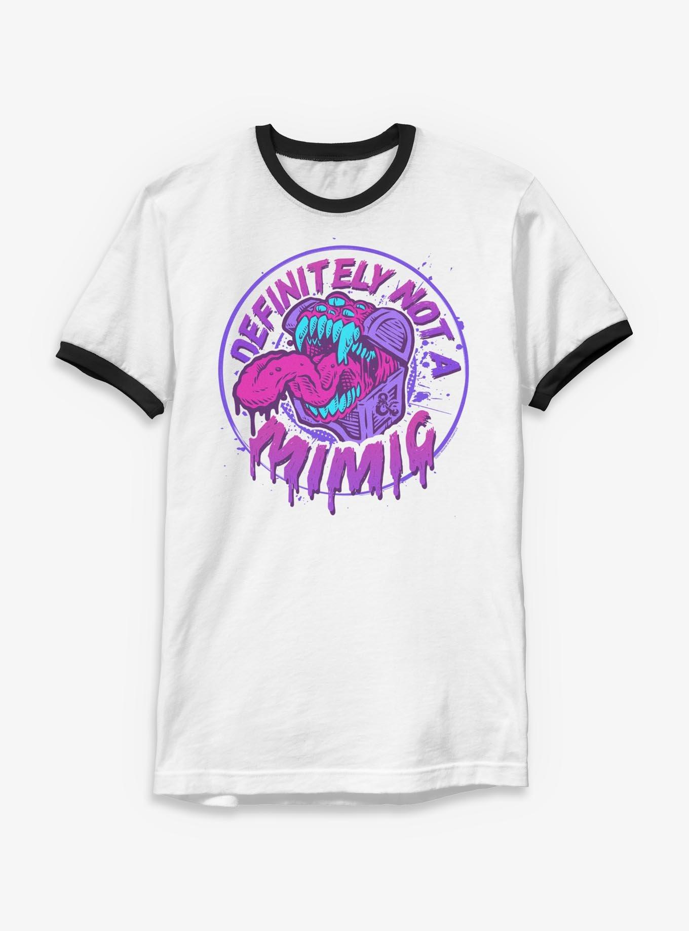 NULL Dungeons & Dragons Defintely Not A Mimic Badge Ringer T-Shirt