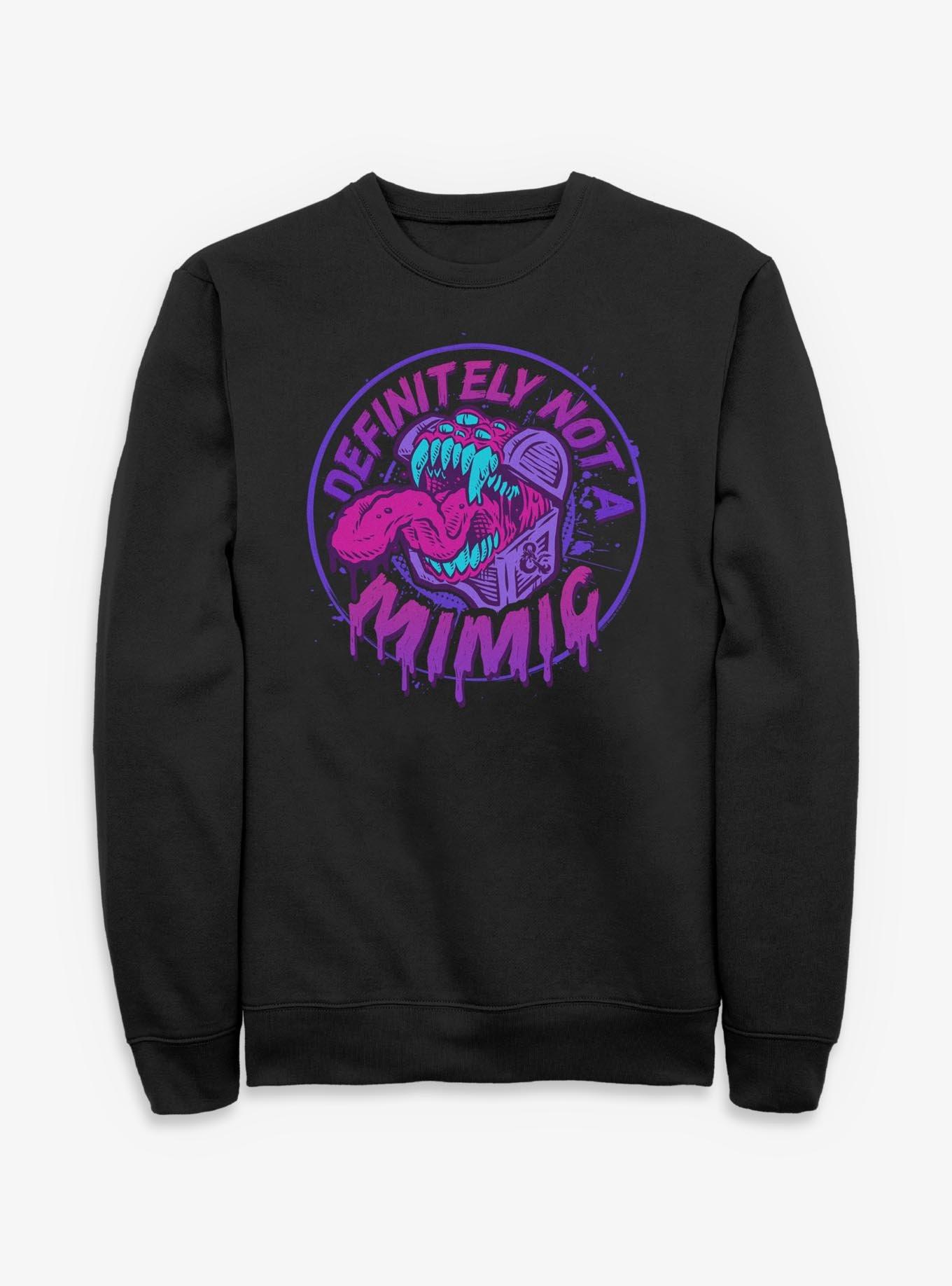 NULL Dungeons & Dragons Defintely Not A Mimic Badge Sweatshirt