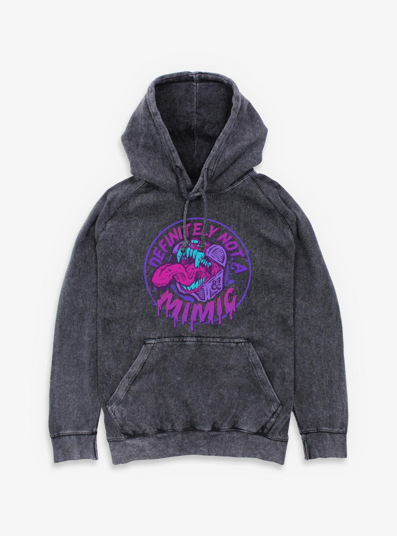 Dungeons & Dragons Defintely Not A Mimic Badge Mineral Wash Hoodie, , hi-res