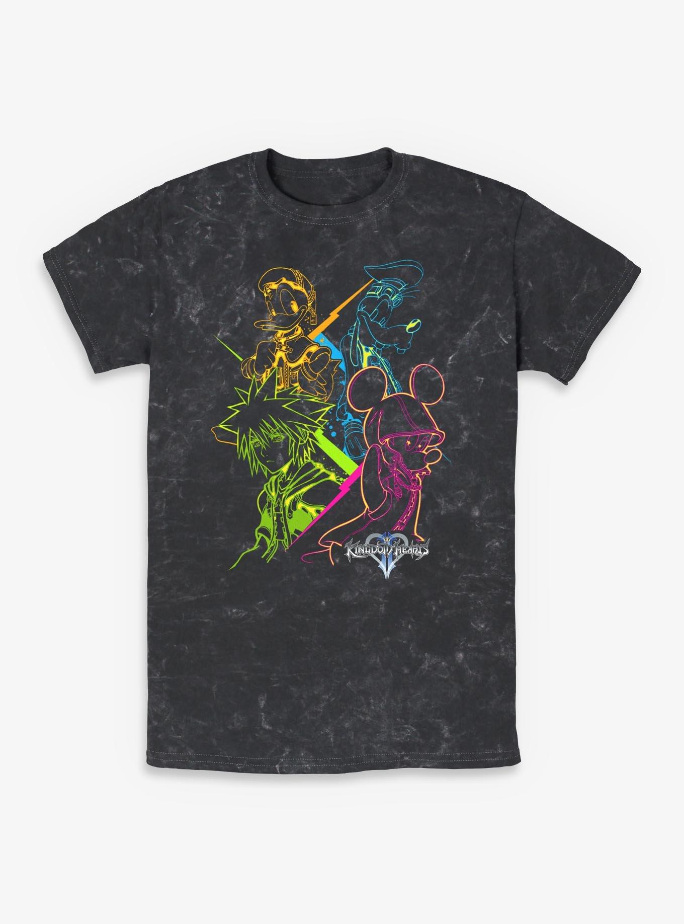 Disney Kingdom Hearts Main Party Mineral Wash T-Shirt, , hi-res