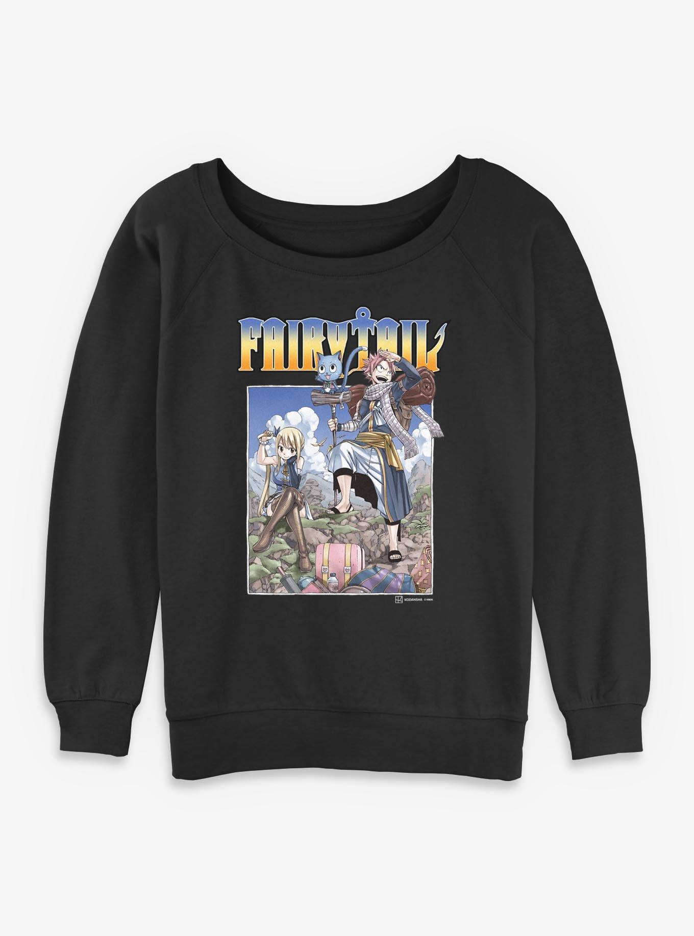 Fairy Tail On A Mission Girls Slouchy Sweatshirt, , hi-res