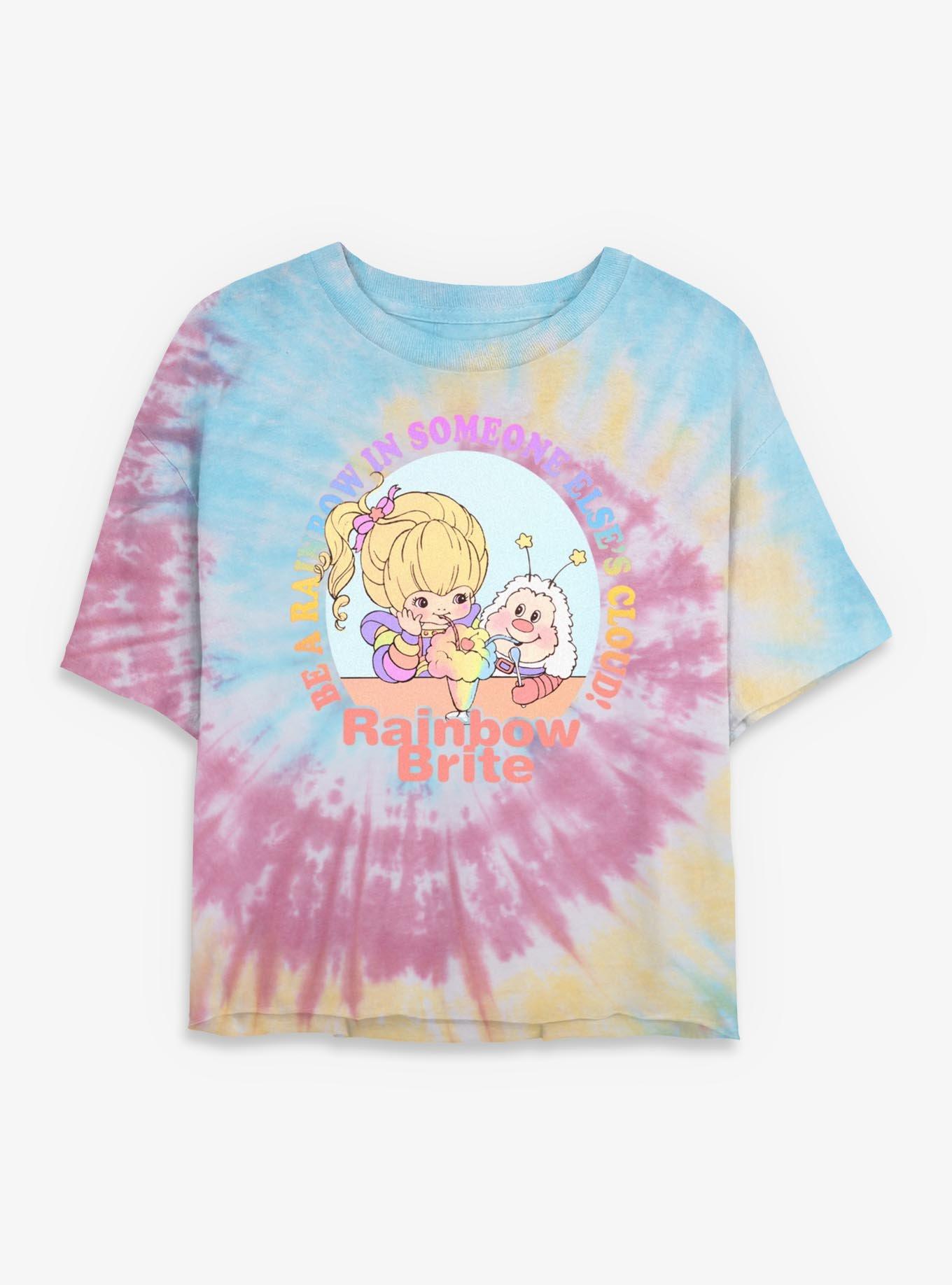 Rainbow Brite Be A Rainbow Girls Tie-Dye Crop T-Shirt, , hi-res