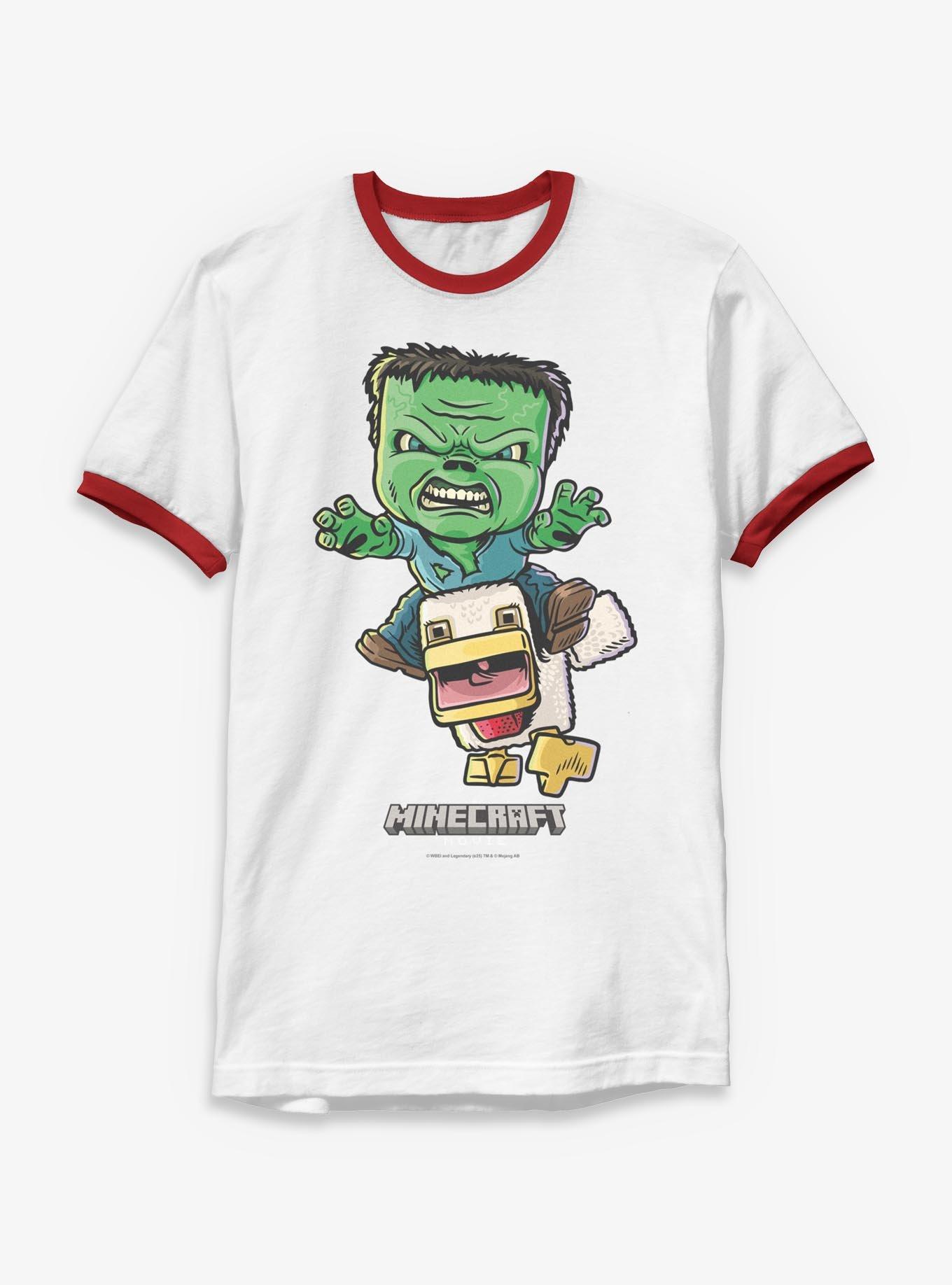 A Minecraft Movie Chicken Jockey Ringer T-Shirt, , hi-res