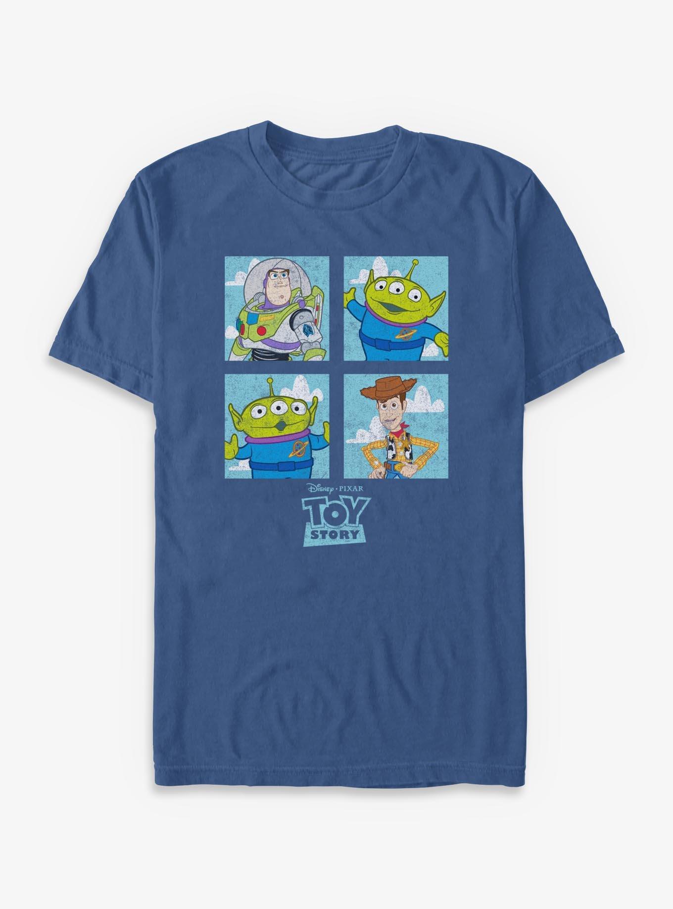 Disney Pixar Toy Story Buzz Woody Alien Panels Garment Dye T-Shirt, , hi-res