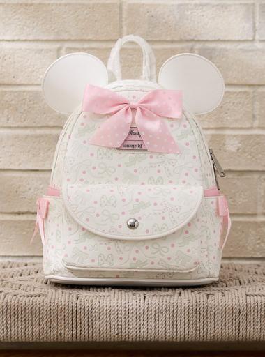 Loungefly Disney NWT Minnie Mouse Bows & Ribbons Mini Backpack W/wallet Loungefly Disney Minnie Mouse Sequin Bow Ears Mini Backpack  main image 3