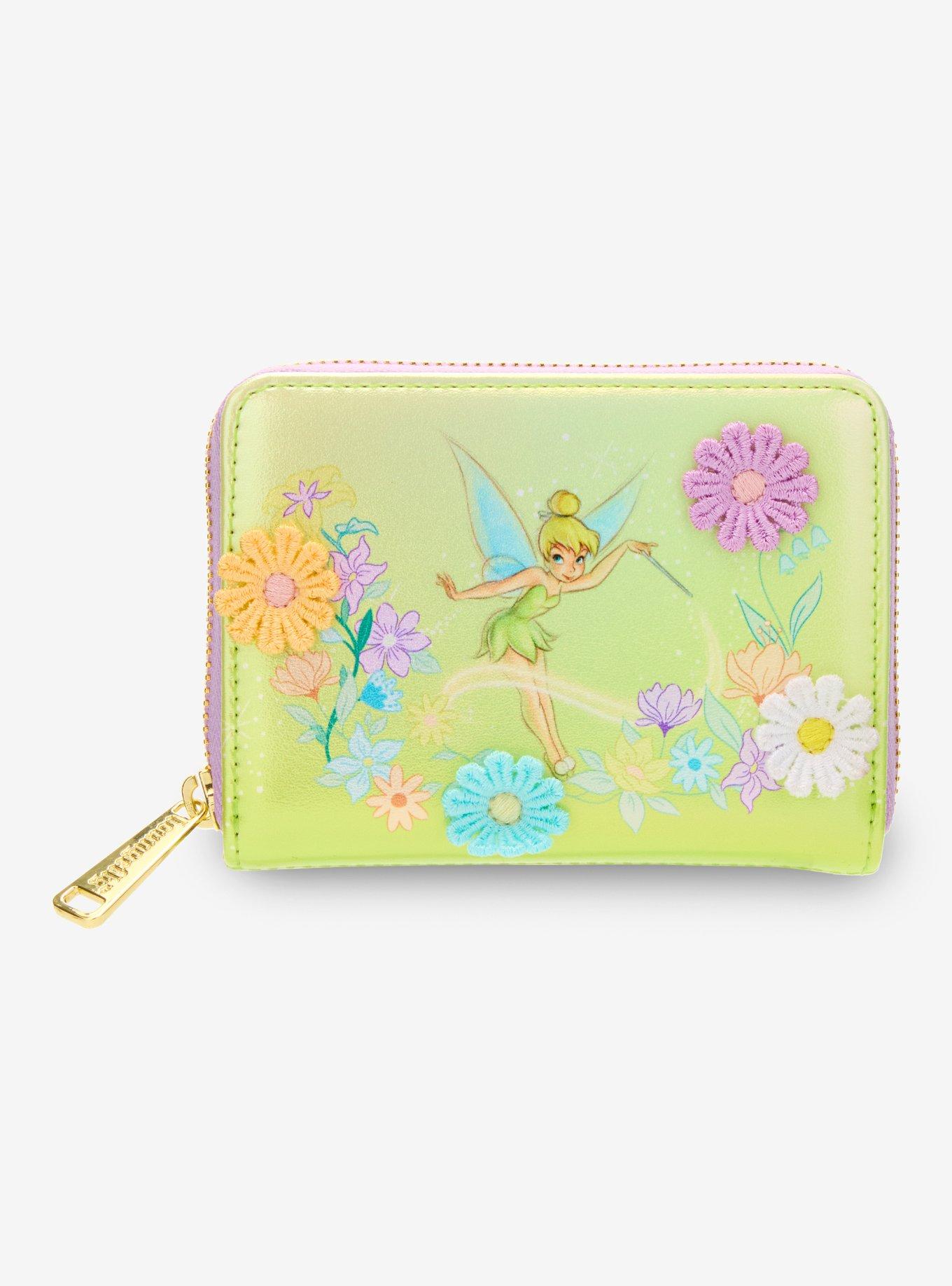 Loungefly Disney Peter Pan Tinker Bell Flower Iridescent Zip Wallet &mdash; BoxLunch Exclusive, , hi-res