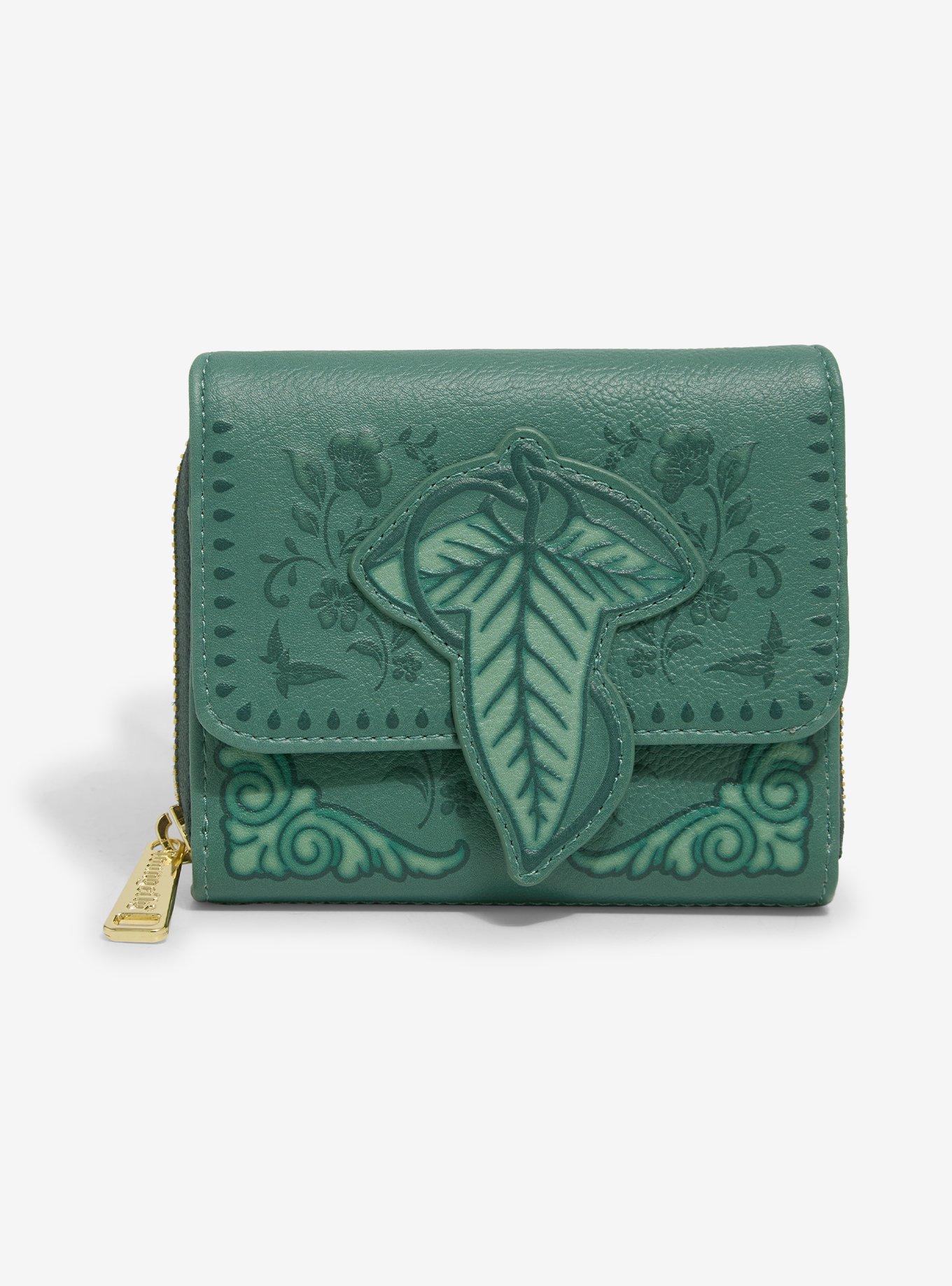 Loungefly The Lord of the Rings Leaf of L&oacute;rien Zip Wallet - BoxLunch Exclusive, , hi-res