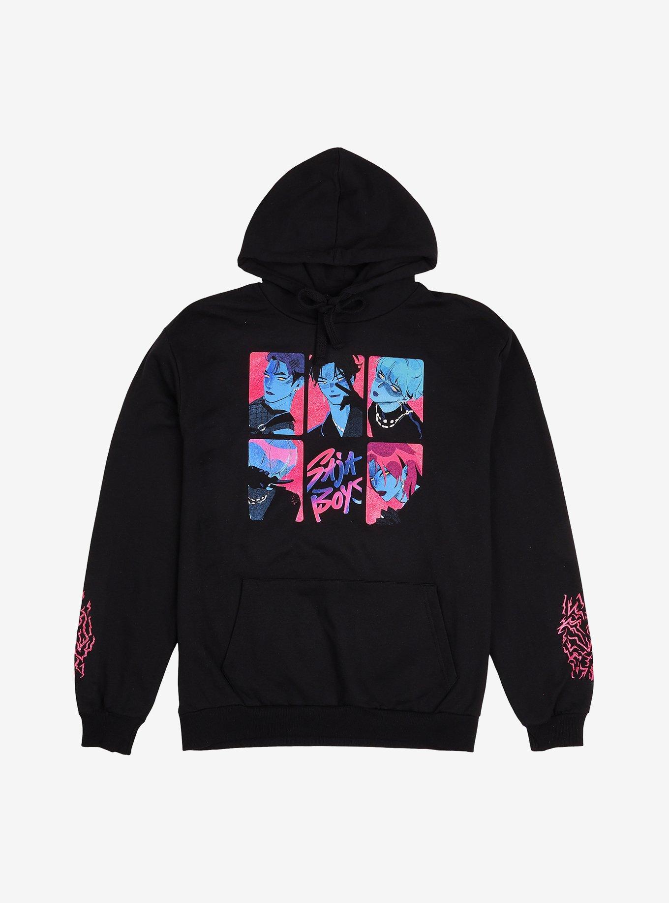 KPop Demon Hunters Saja Boys Demon Grid Hoodie, , hi-res