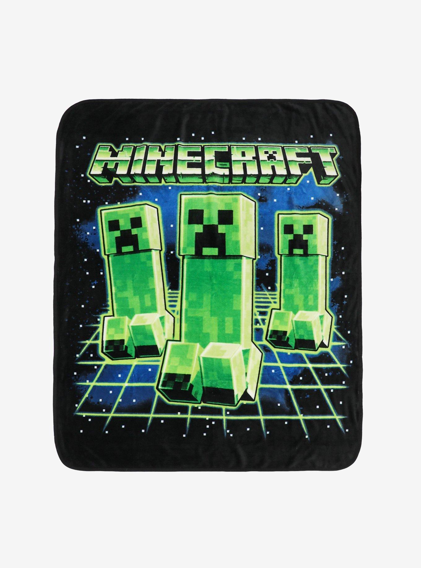 Minecraft Creepers Digital Grid Throw Blanket, , hi-res