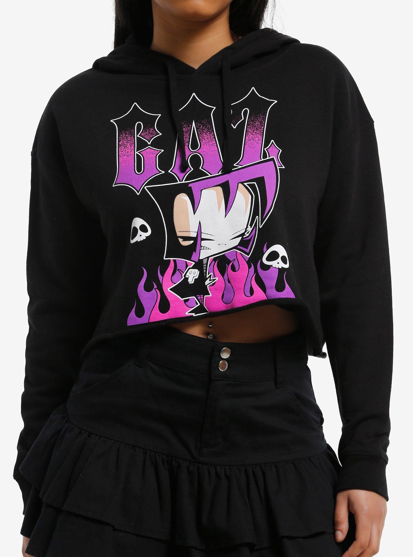 Invader Zim Gaz Girls Crop Hoodie, , hi-res