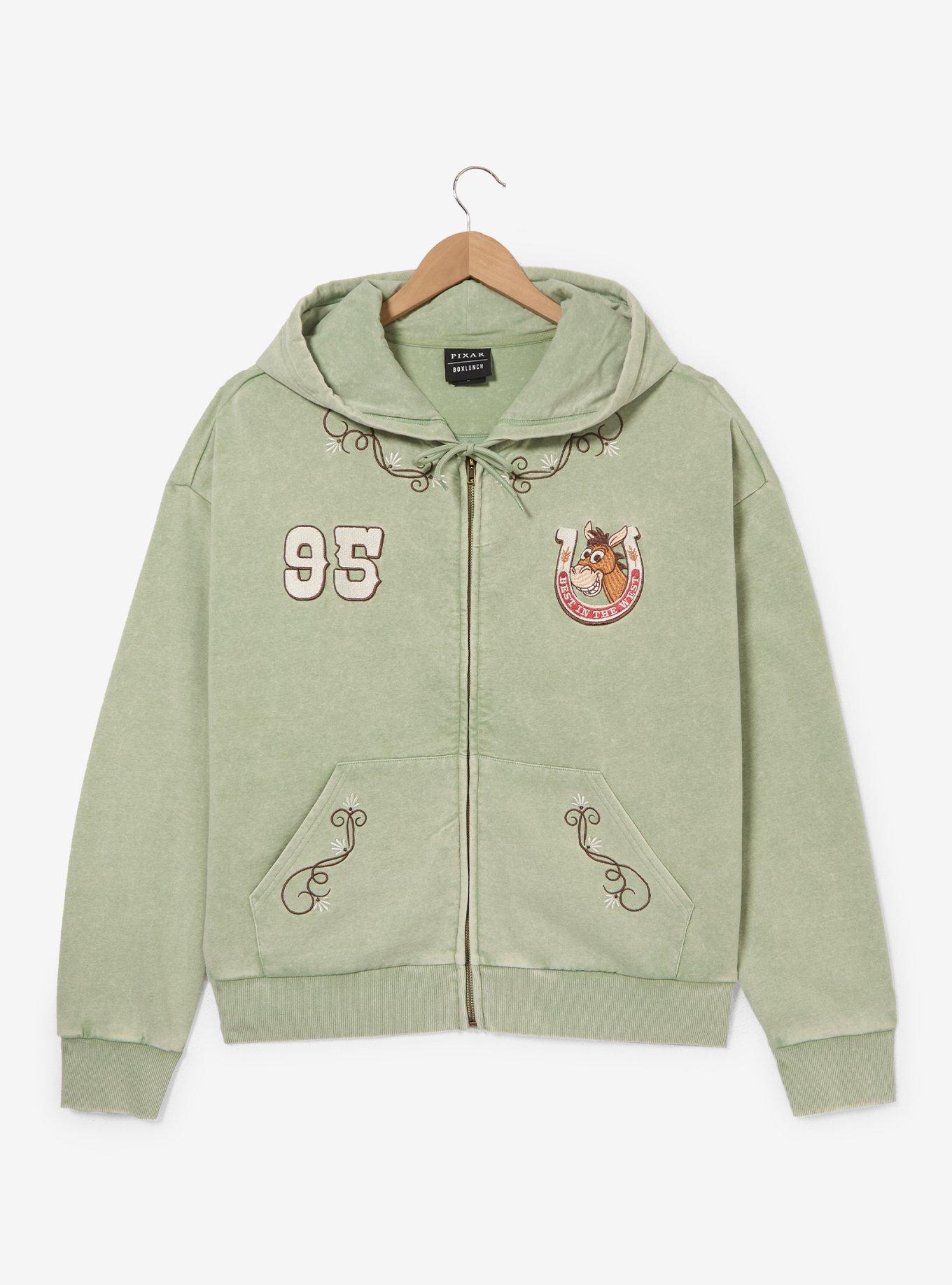 Disney Pixar Toy Story Woody & Bullseye Women's Plus Size Cropped Zippered Hoodie - BoxLunch Exclusive, , hi-res