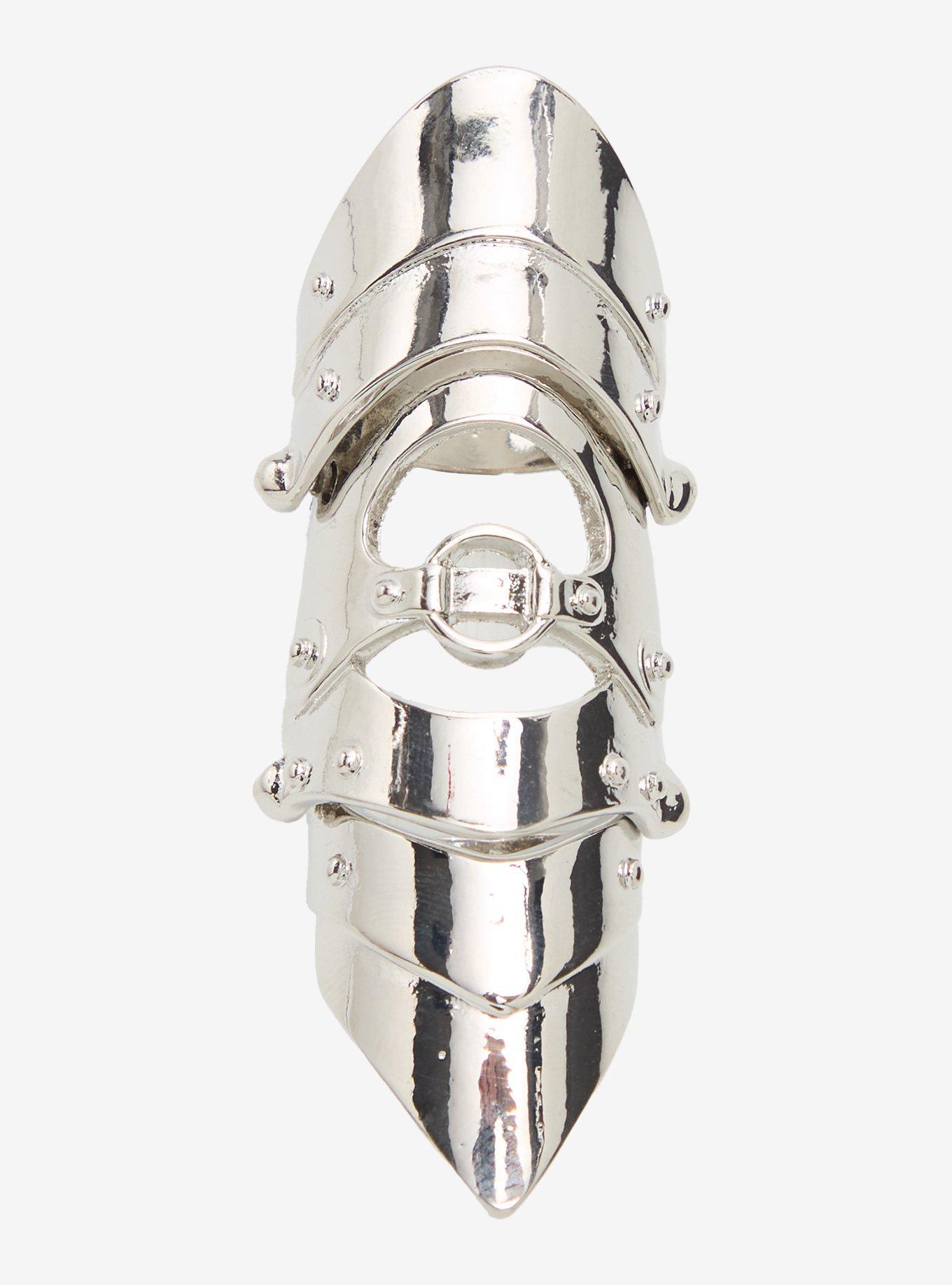 Thorn & Fable Silver-Tone Armor Ring, , hi-res