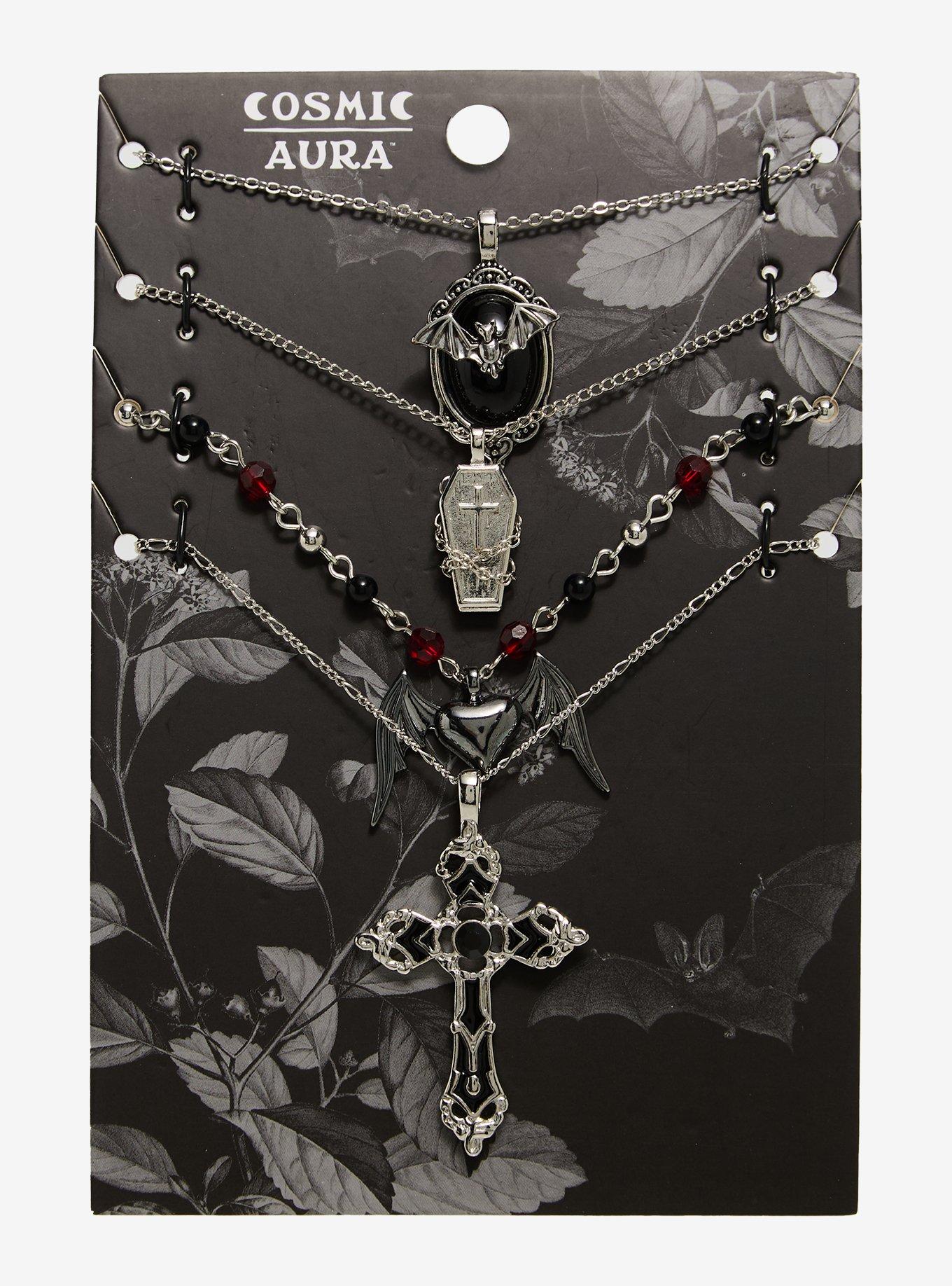 Cosmic Aura Bat Coffin Necklace Set, , hi-res