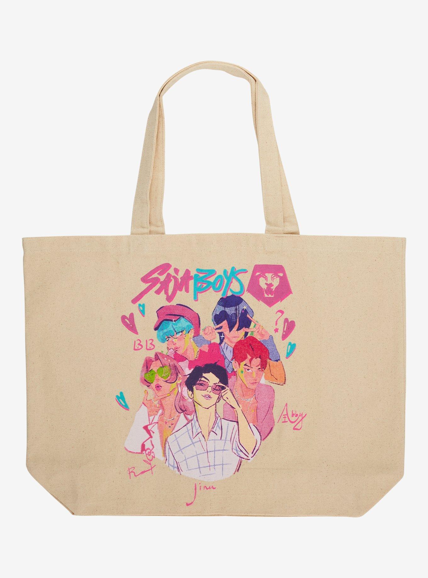 KPop Demon Hunters Saja Boys Group Portrait Canvas Tote Bag