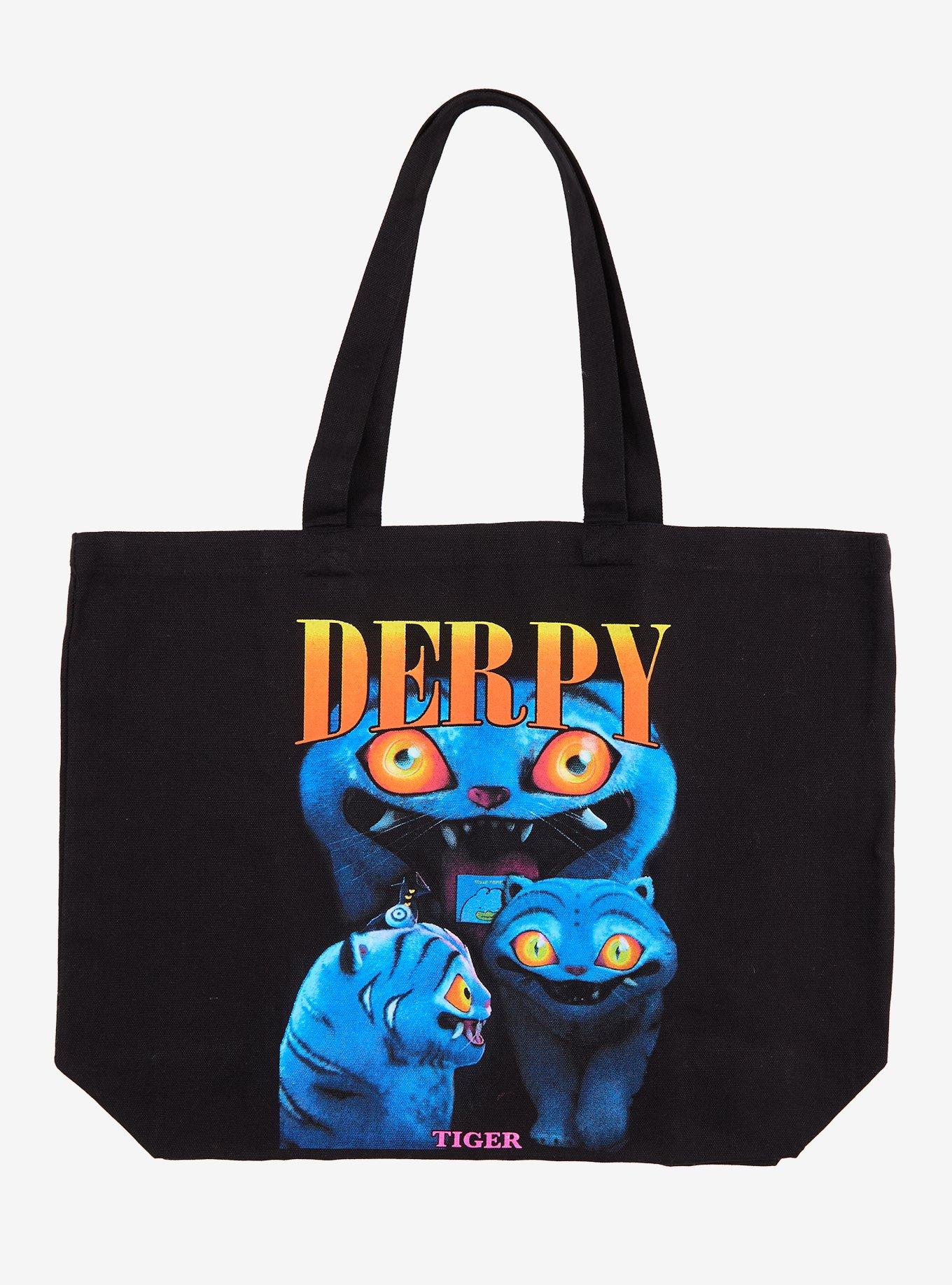 KPop Demon Hunters Derpy Tiger Multi Portrait Tote Bag - BoxLunch