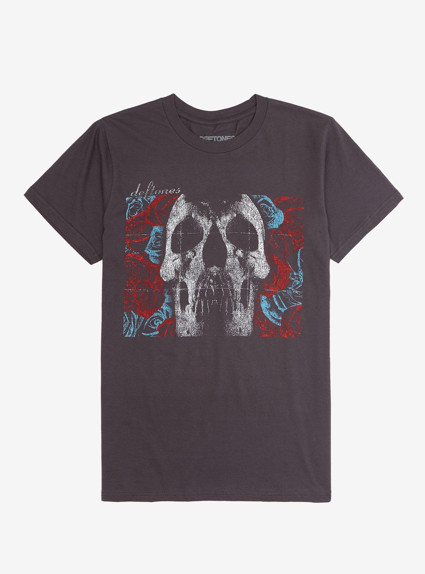 Deftones SKulls & Roses T-Shirt, , hi-res