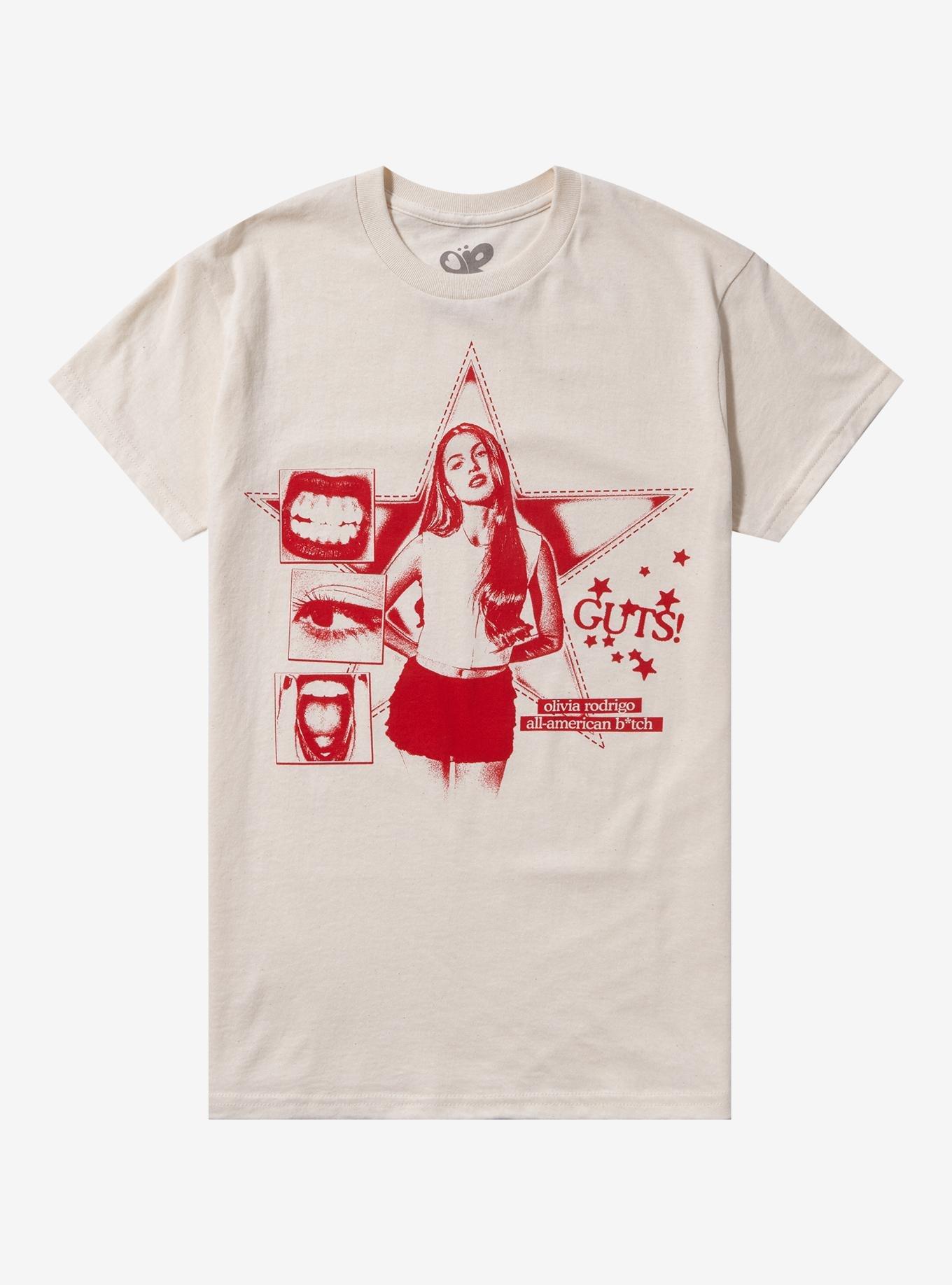 Olivia Rodrigo Red Guts Star T-Shirt, , hi-res