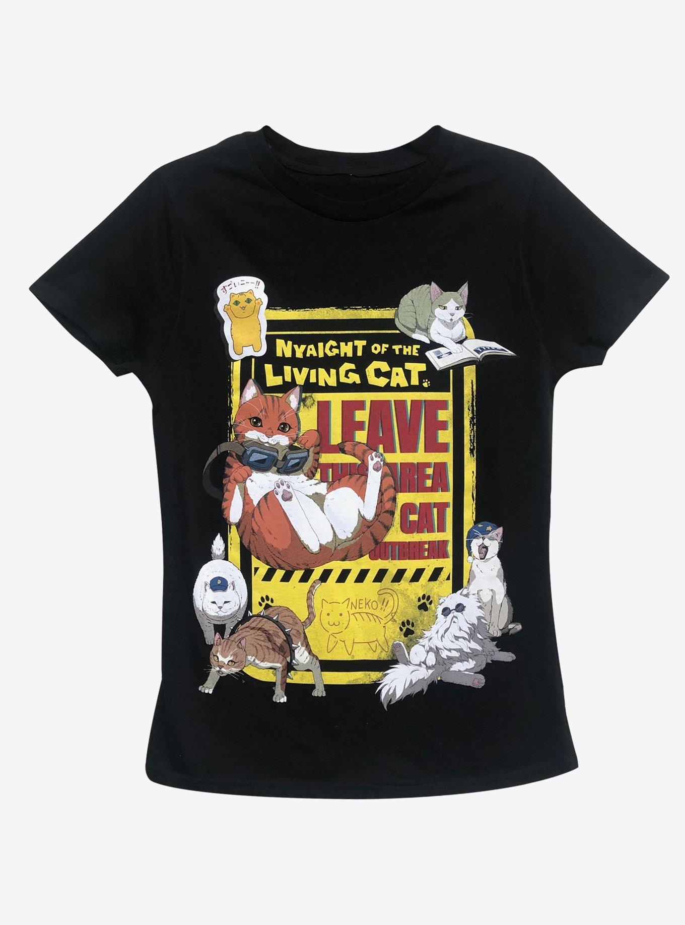 Nyaight Of The Living Cat Group T-Shirt