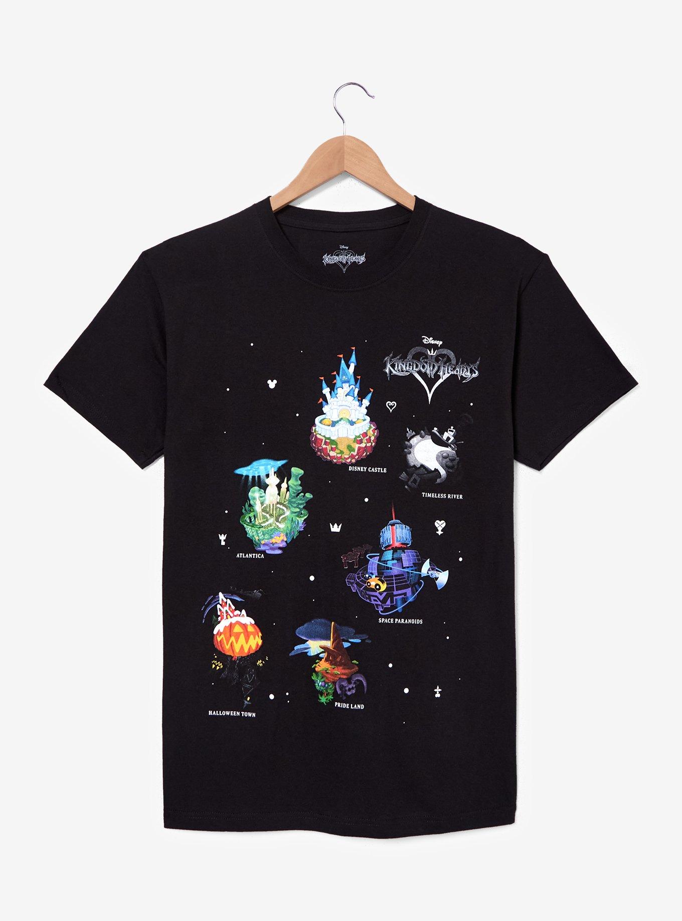 Disney Kingdom Hearts Worlds T-Shirt — BoxLunch Exclusive, , hi-res
