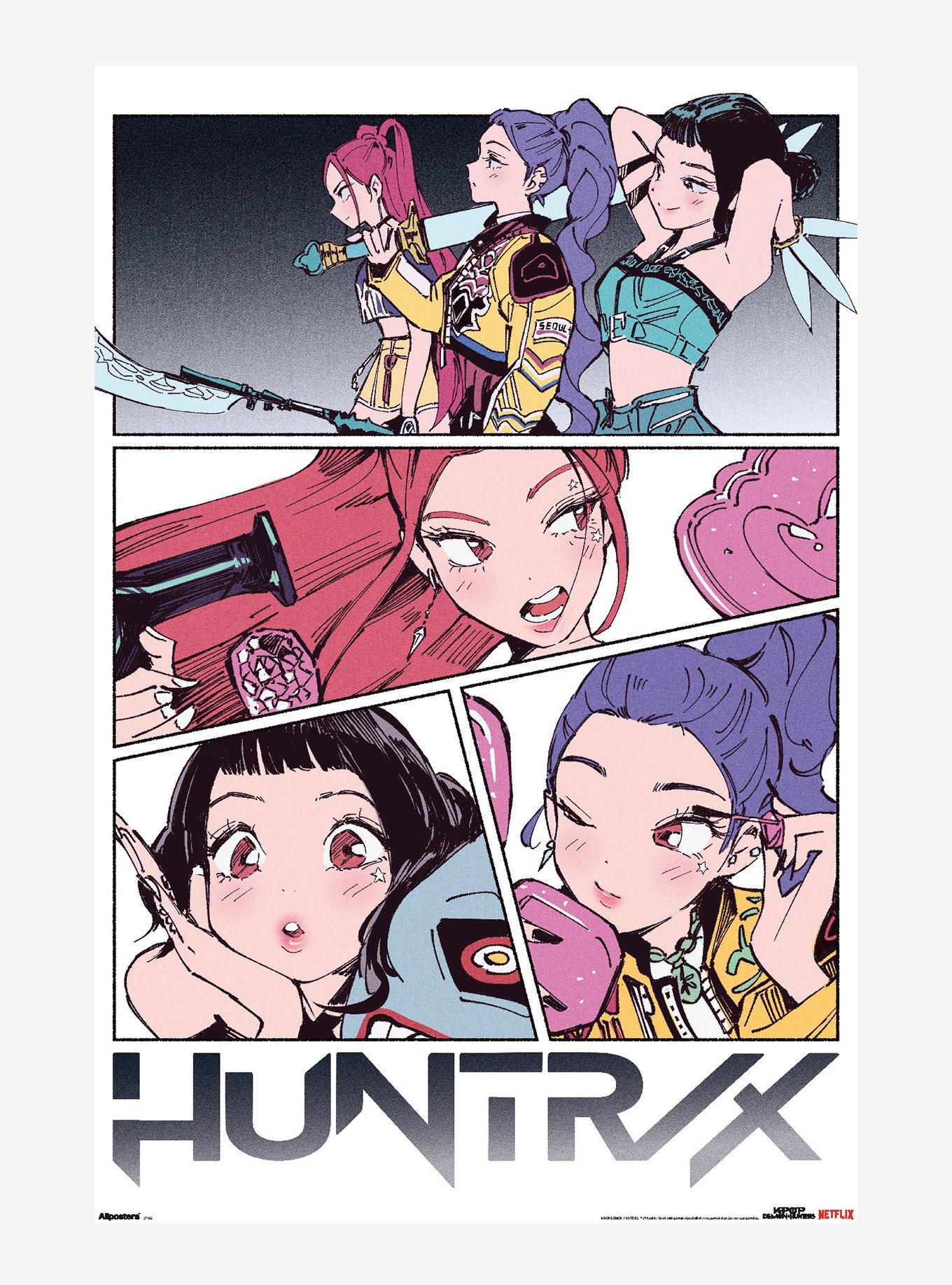 KPop Demon Hunters Huntrix Manga Panel Poster Hot Topic Exclusive, , hi-res