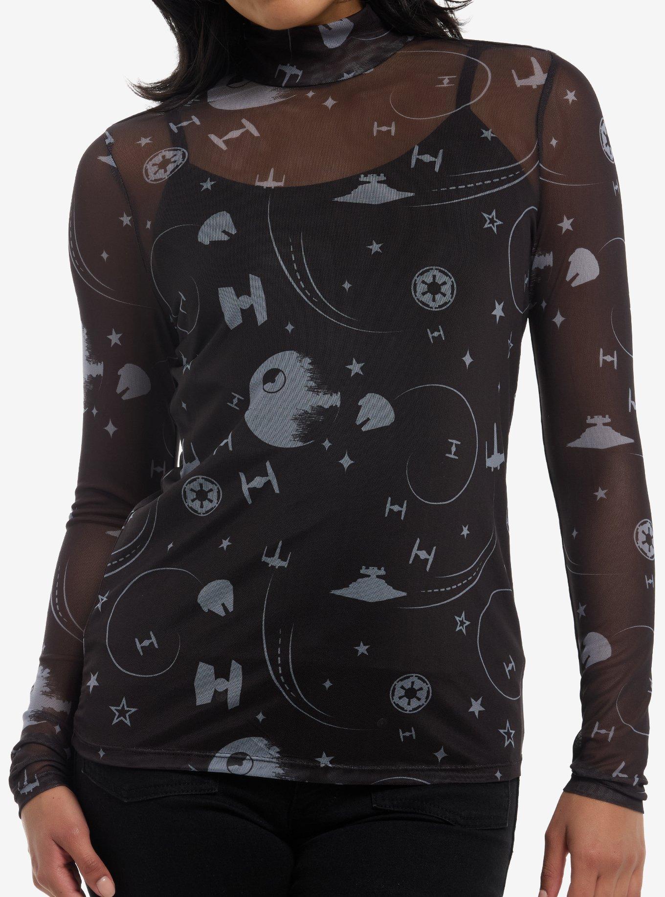 Her Universe Star Wars Empire Ships Mesh Long-Sleeve Top Her Universe Exclusive, , hi-res