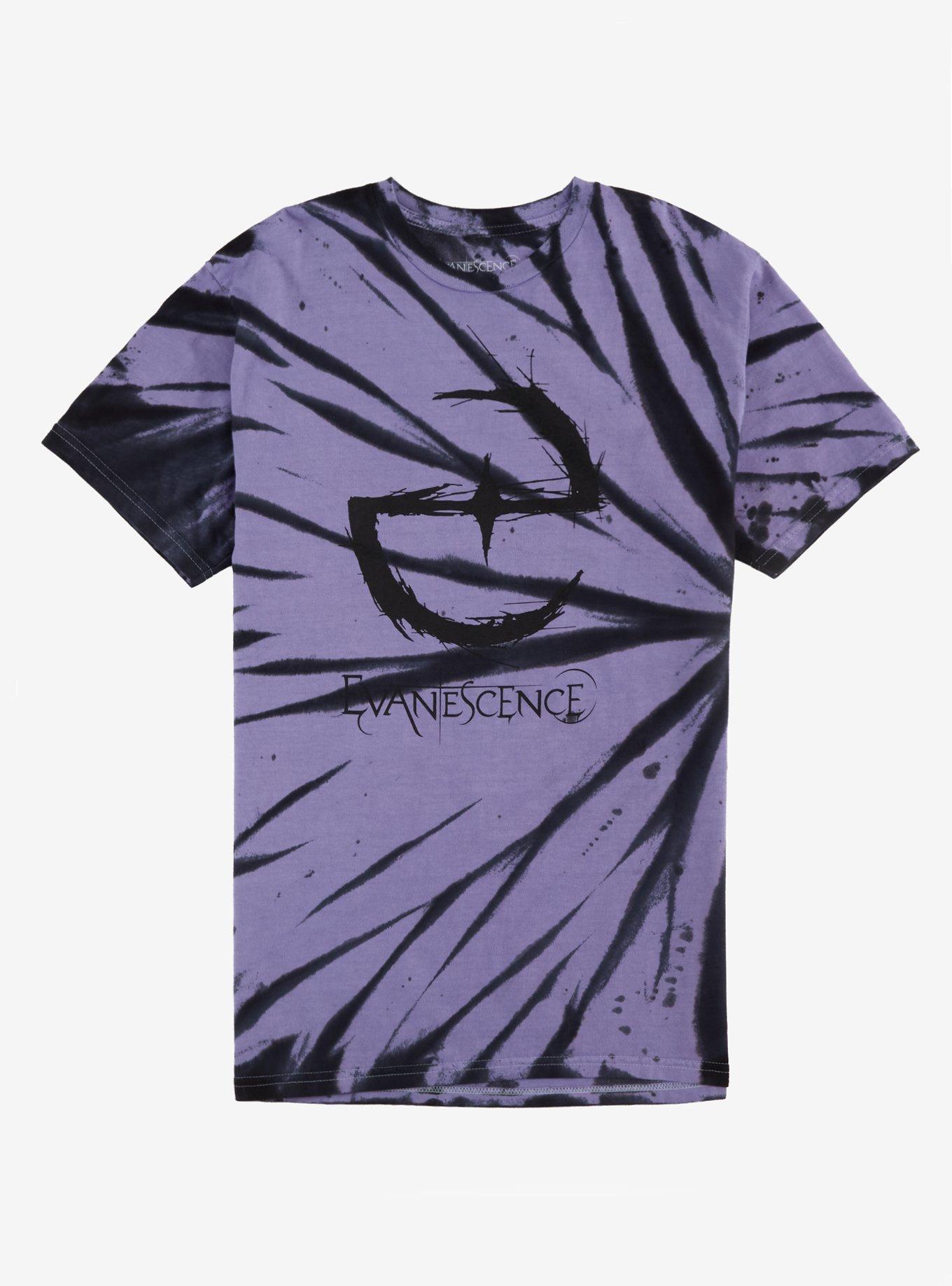 Evanescence Logo Purple Tie-Dye T-Shirt, , hi-res