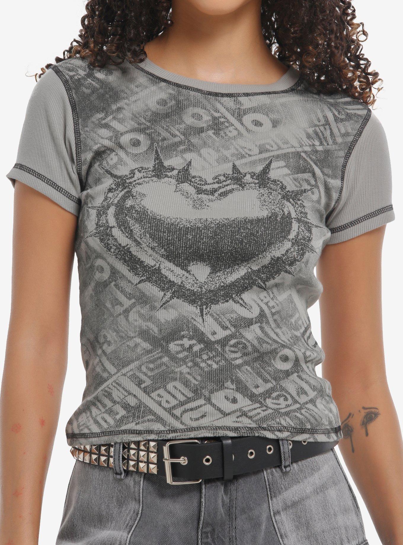 Barbed Wire Heart Girls T-Shirt, , hi-res