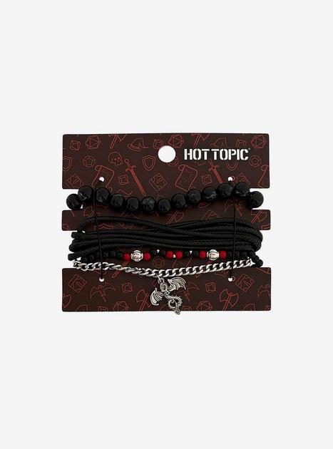 Dragon Cord & Bead Bracelet Set | Hot Topic