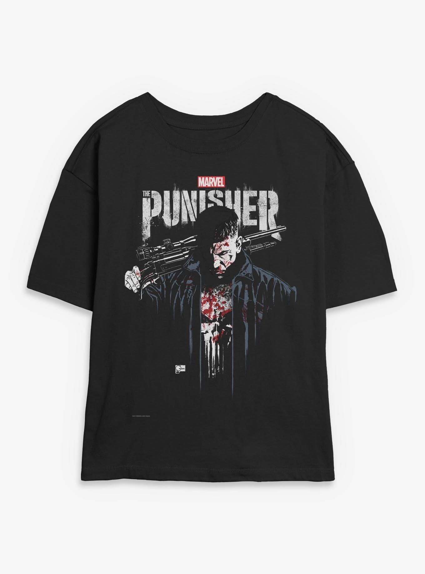 Marvel Punisher Downfall Womens Skimmer T-Shirt, , hi-res
