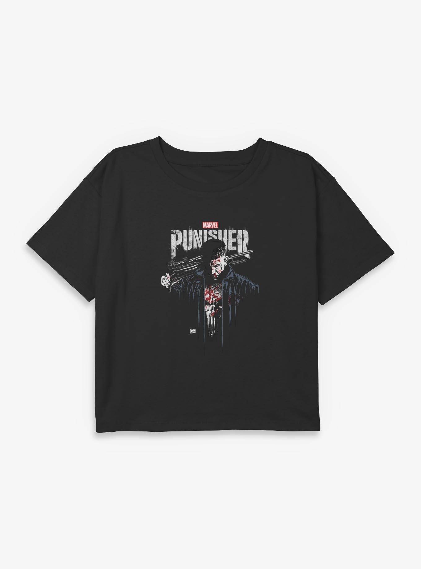 Marvel Punisher Downfall Youth Girls Boxy T-Shirt, , hi-res