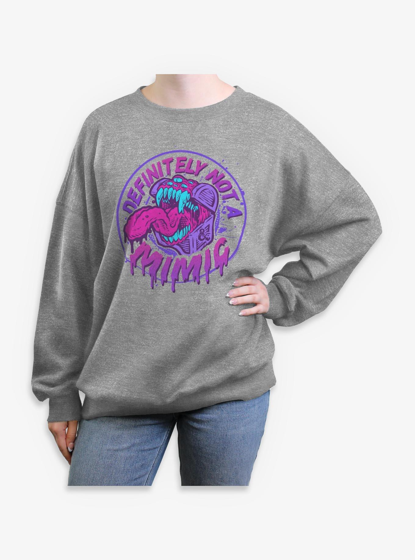 Dungeons & Dragons Definitely Not A Mimic Badge Womens Oversized Sweatshirt, , hi-res