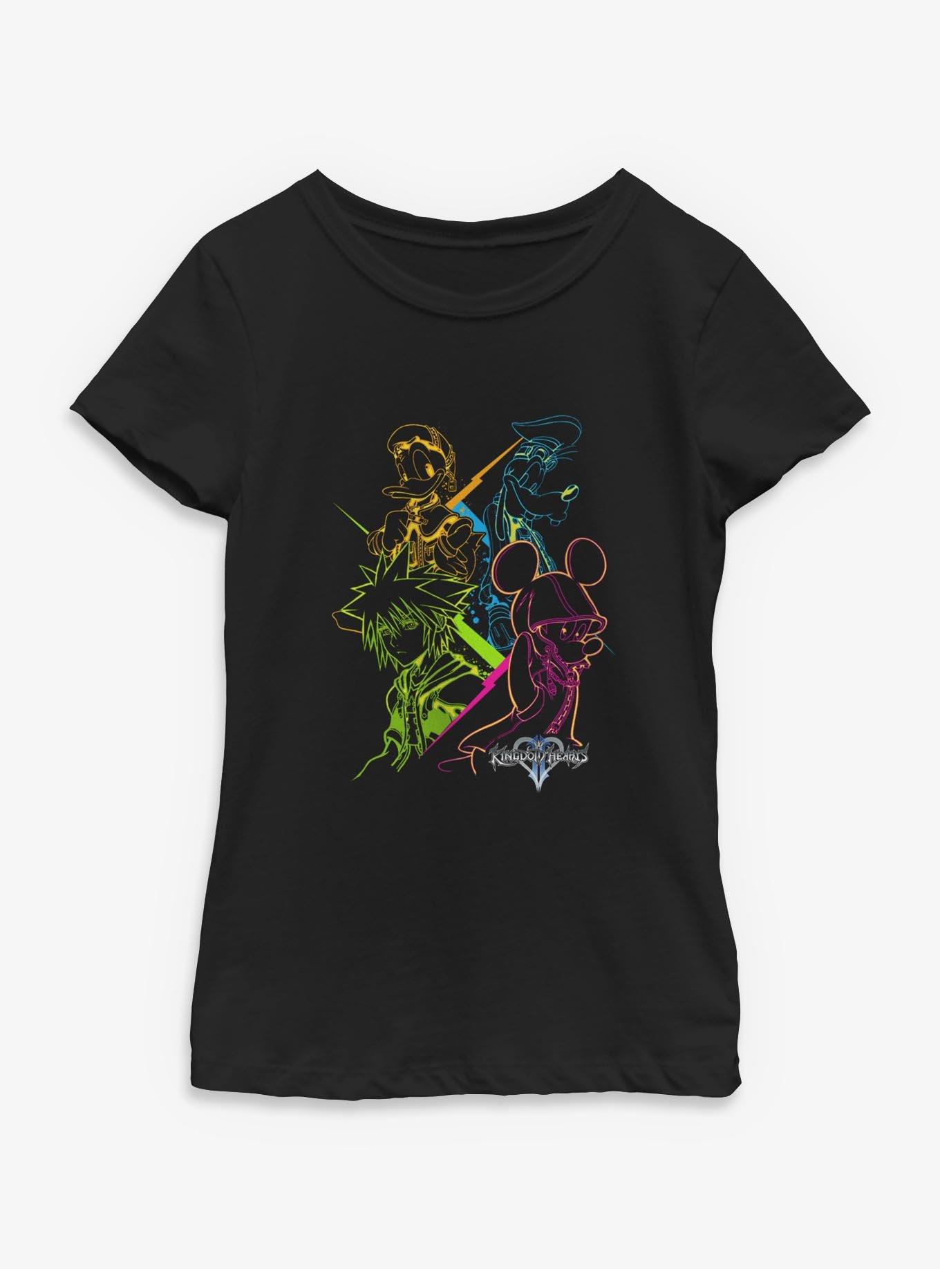 Disney Kingdom Hearts Main Party Youth Girls T-Shirt, , hi-res