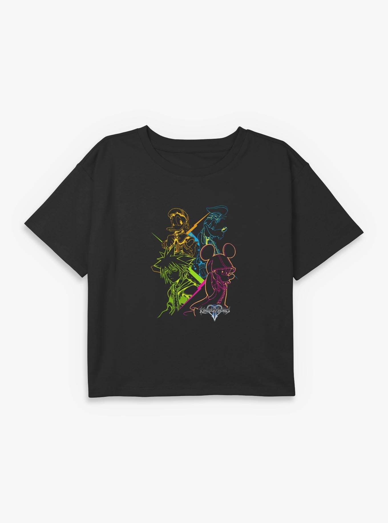 Disney Kingdom Hearts Main Party Youth Girls Boxy T-Shirt, , hi-res