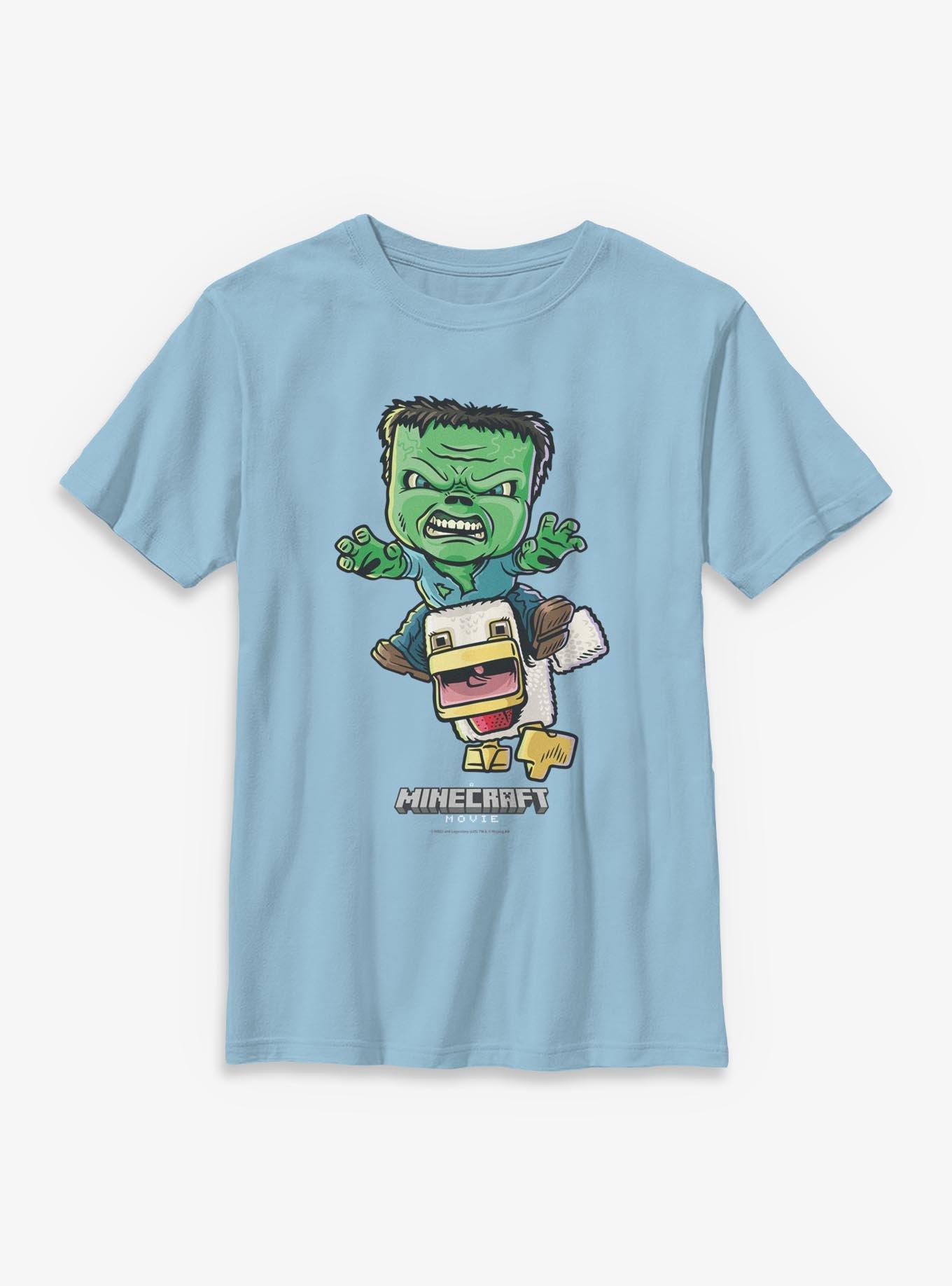 A Minecraft Movie Chicken Jockey Youth T-Shirt, , hi-res