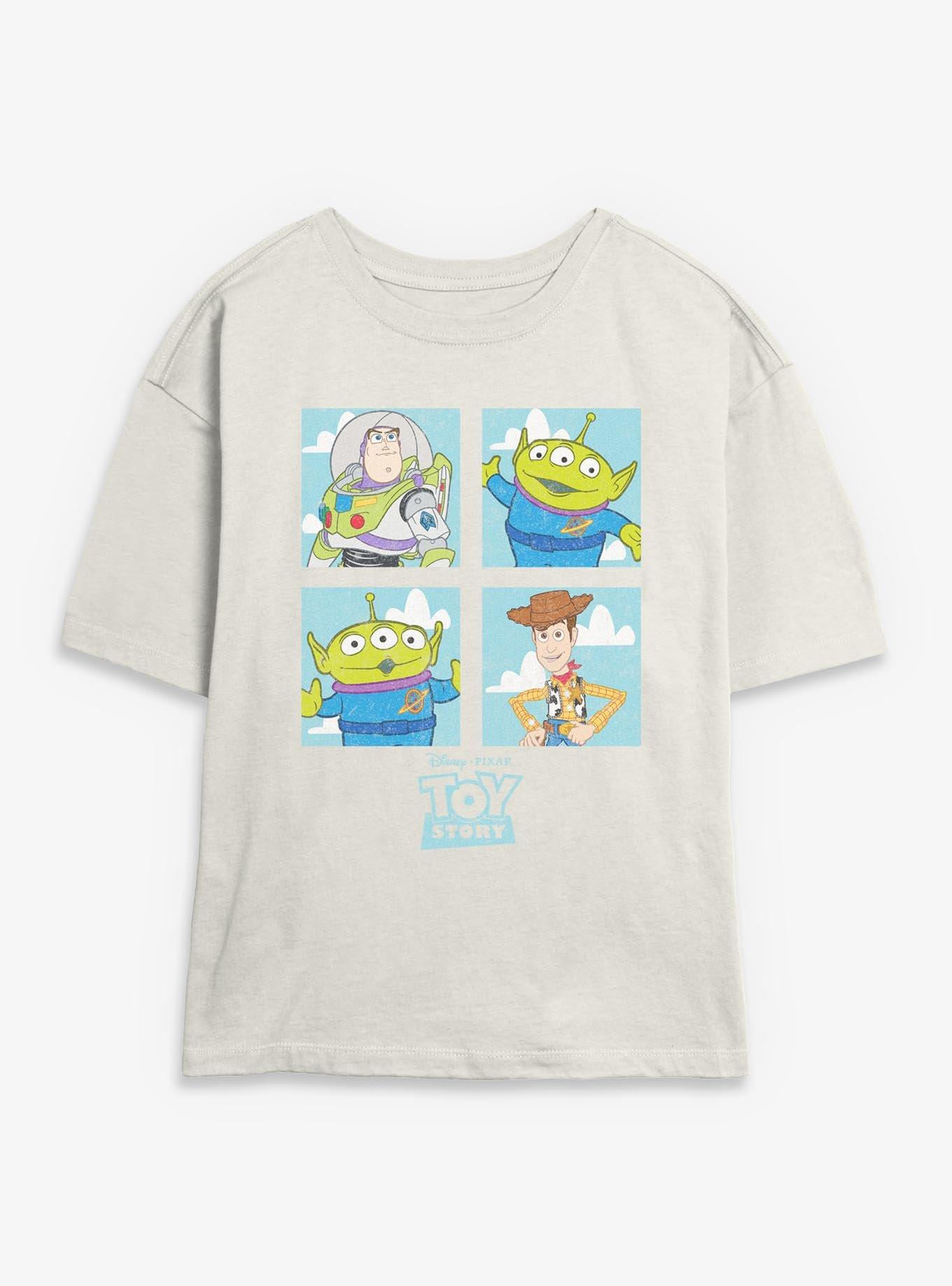 Disney Pixar Toy Story Buzz Woody Alien Panels Womens Skimmer T-Shirt, , hi-res