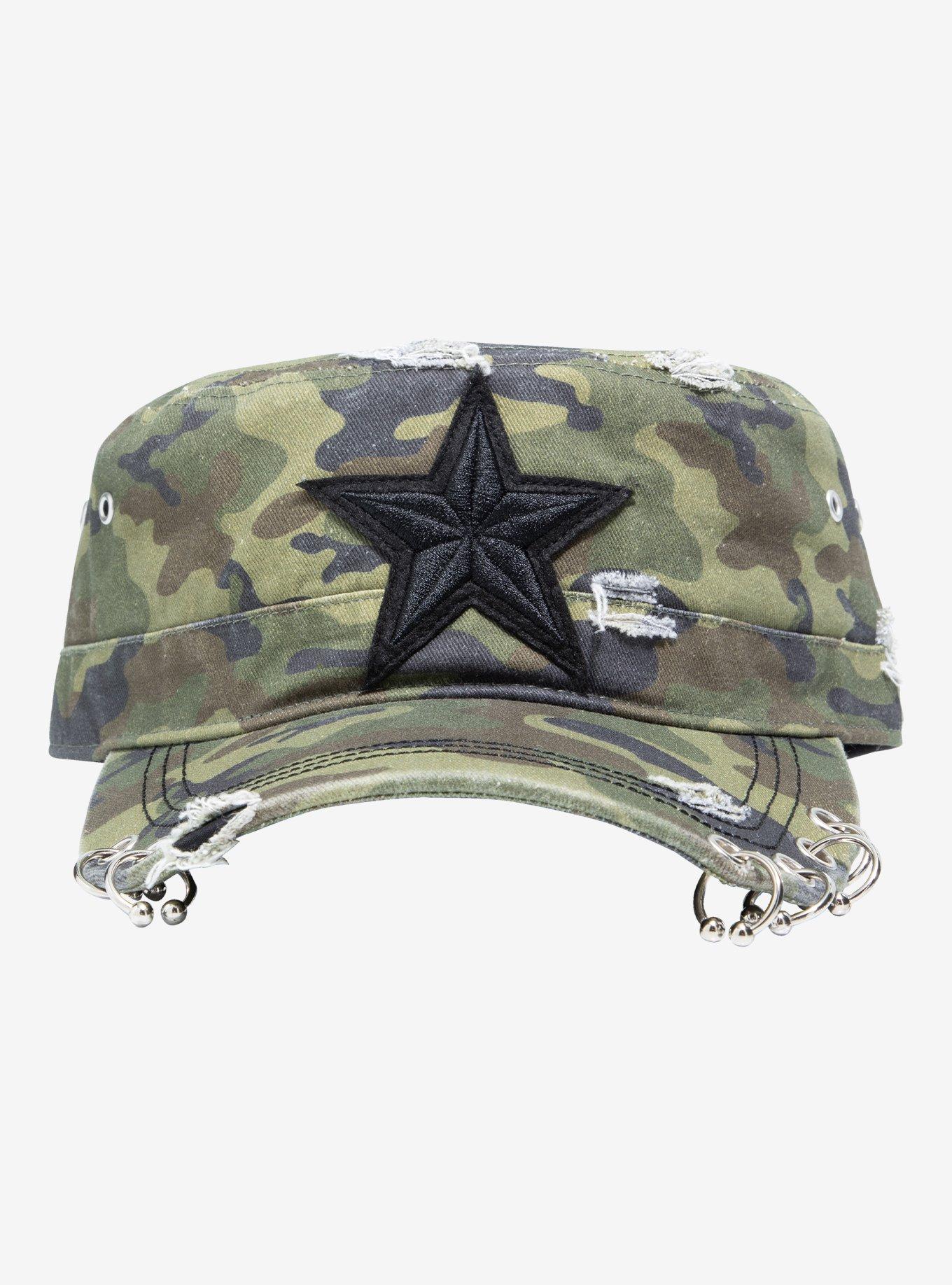 Star Camouflage Pierced Cadet Hat, , hi-res