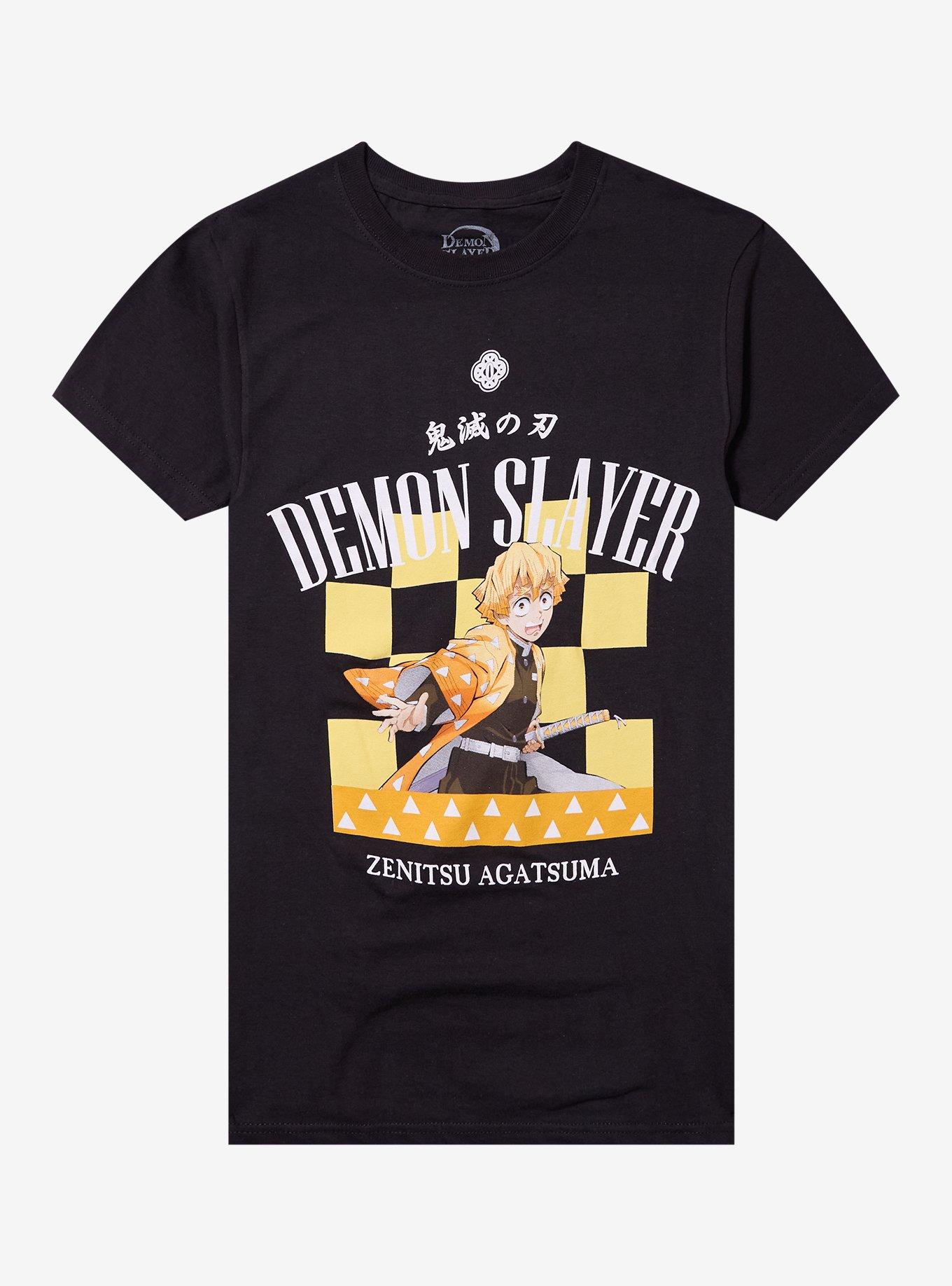 Demon Slayer: Kimetsu No Yaiba Zenitsu Checkered T-Shirt, , hi-res