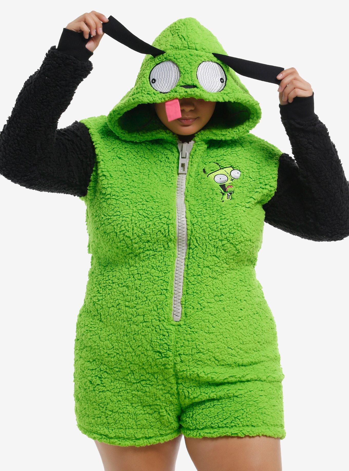 Invader Zim GIR Snacks Sherpa Romper Plus Size, , hi-res