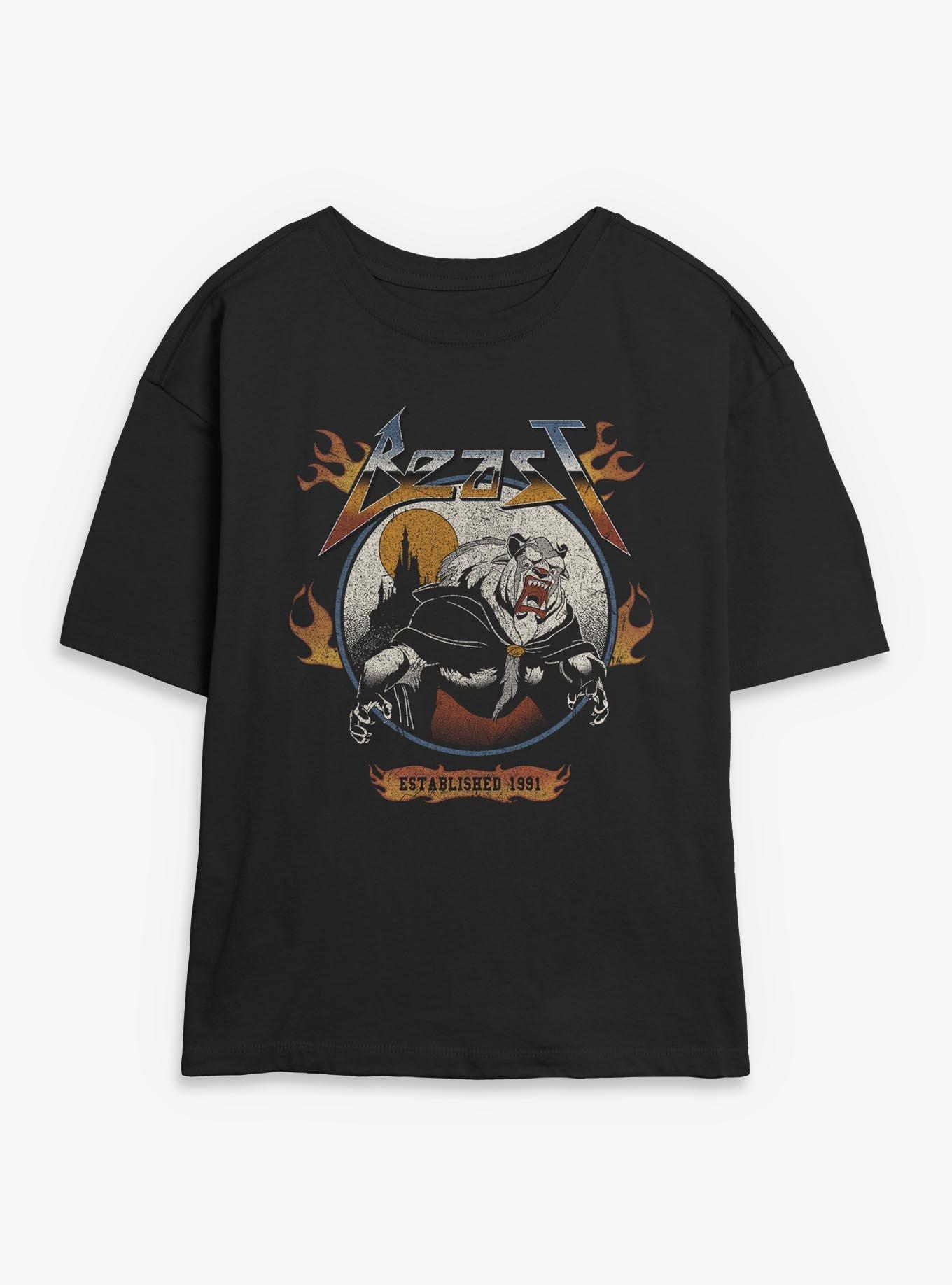 Disney Beauty and the Beast Beast Flame Womens Skimmer T-Shirt, , hi-res