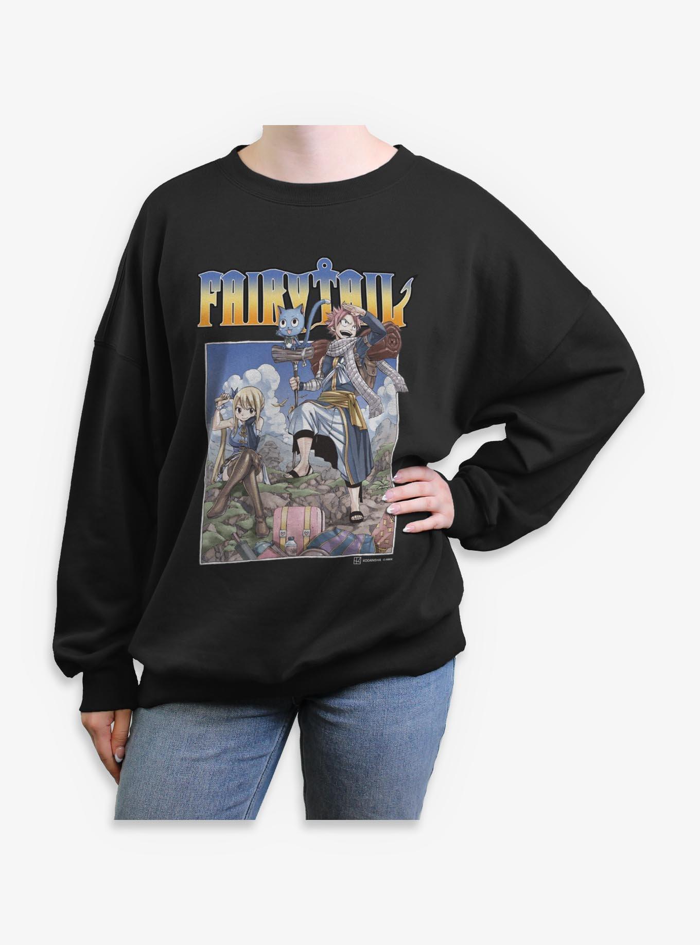 Fairy Tail On A Mission Womens Oversized Sweatshirt, , hi-res
