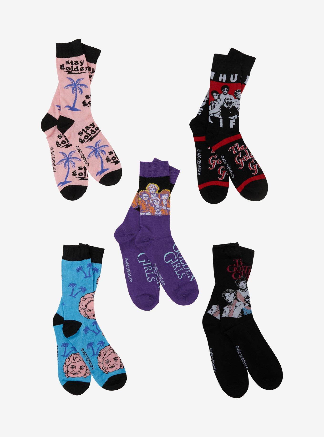 Golden Girls Crew Socks 5 Pair, , hi-res